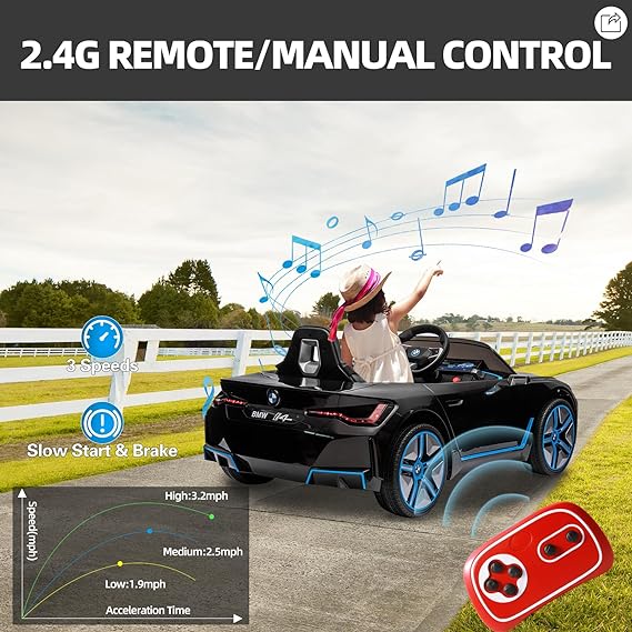 12V Licensed BMW Kids Electric Ride on Car w/Remote Control