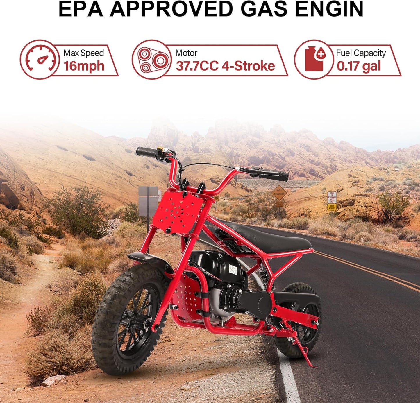 Oryxearth 37.7CC Gas Powered Mini Dirt Bike