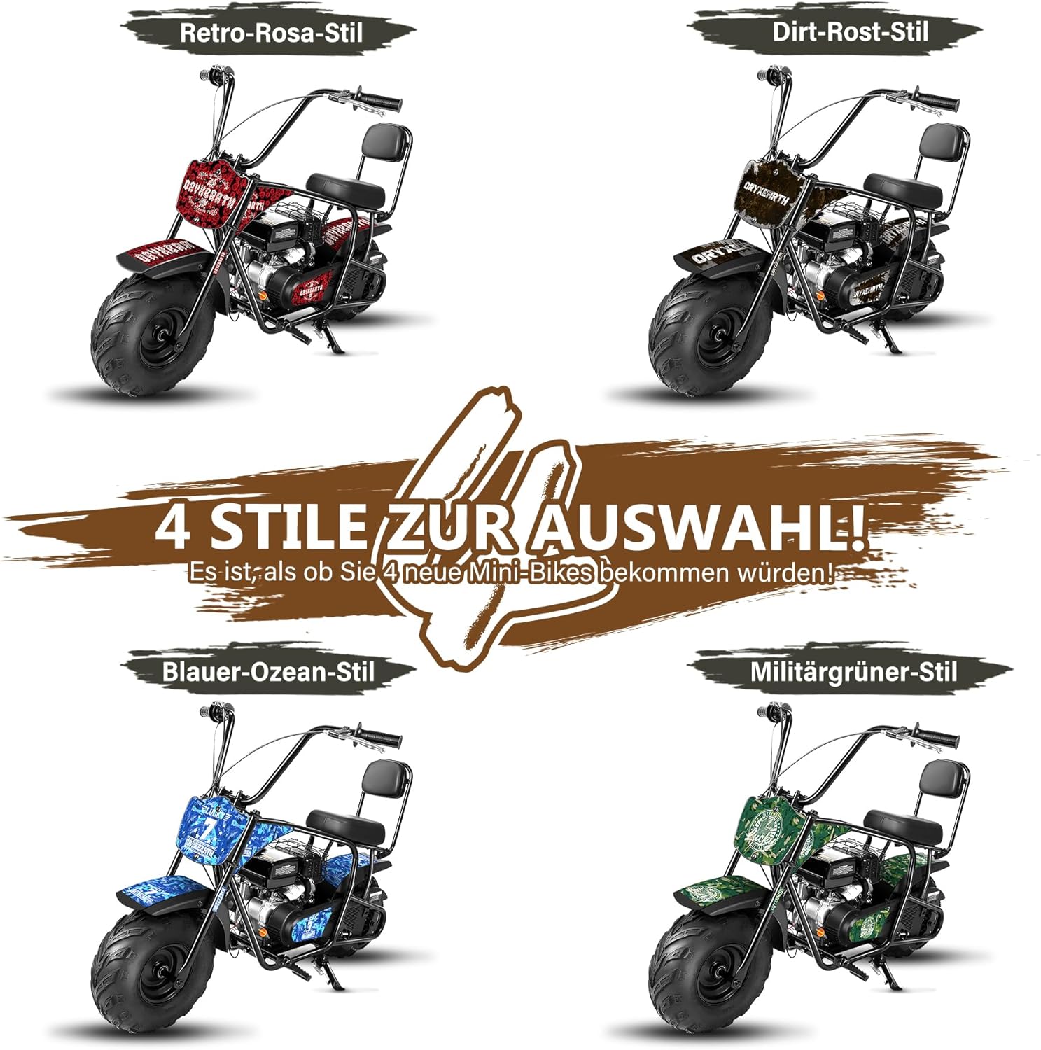 Kinder Dirt Bike 99CC, 4-Takt Benzin, Automatikgetriebe, Offroad, ab 13 Jahre