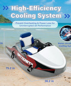 Oryxearth 72V Electric Jet Boat, 33MPH Max Speed, 90min Runtime, 330LB Load - EPP Foam Hull w/Steel Frame, 2-Seater Personal Watercraft