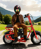 Oryxearth 37.7CC Mini Dirt Bike, 4-Stroke Gas Power 16 mph Bike,Off Road for Teens, Pull Start