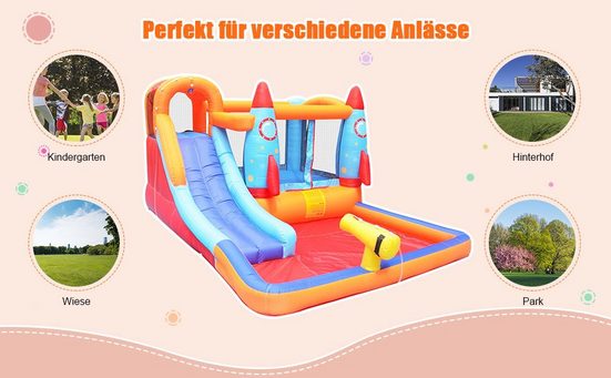 ヒュプフブルク ホームMiYN ヒュプフブルク mit Gebläse für Kinder – Spielplatz im Freien、370 cm x 260 cm x 185 cm (L x B x H) 