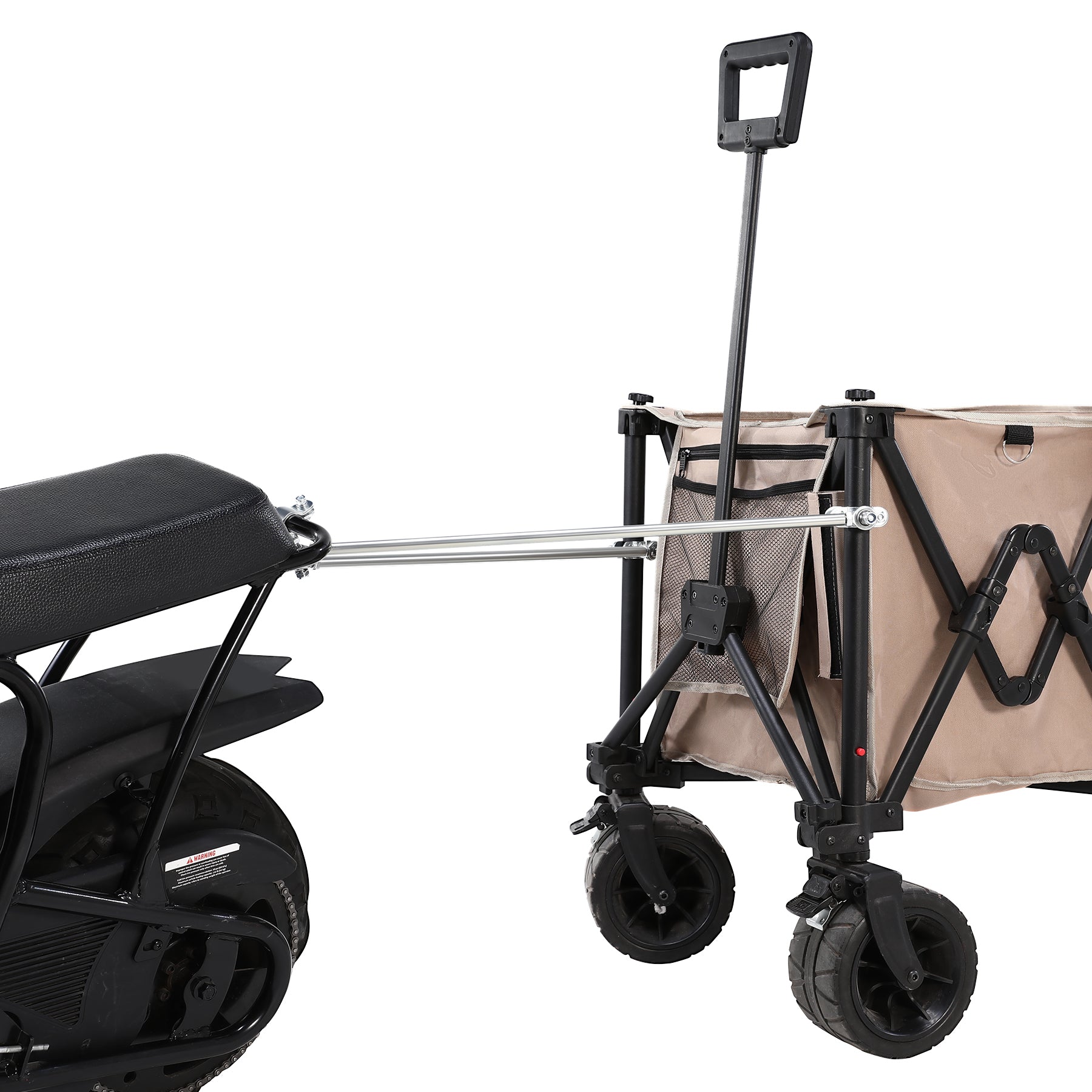 Oryxearth Mini Adjustable Tow Bar, Small Bucket Cart Pull Rod, Wagon Pull Rod for Camping Garden Cleanup