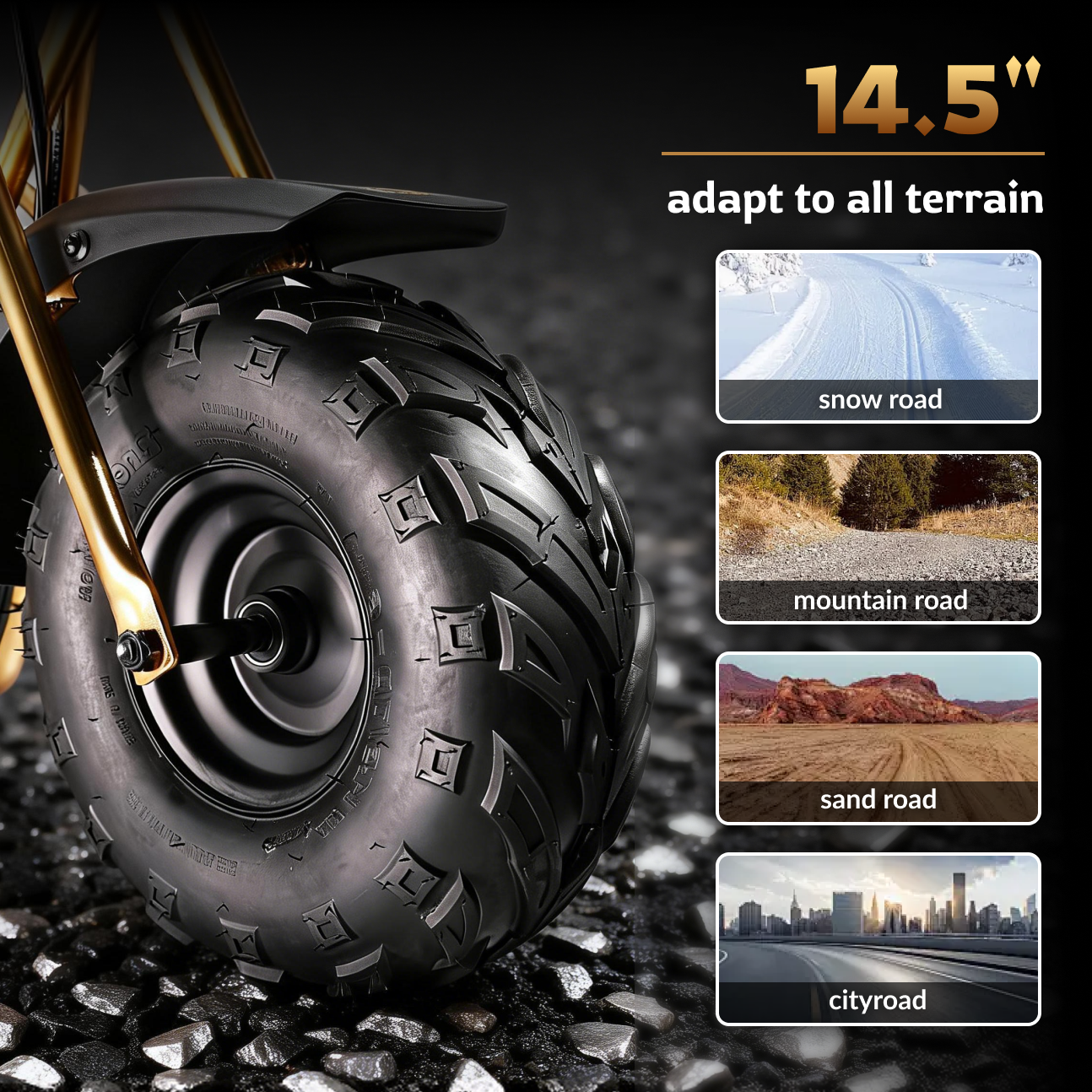 BRM100 Gas Mini Bike-Gold | Limited Edition,Top Speed 28 MPH