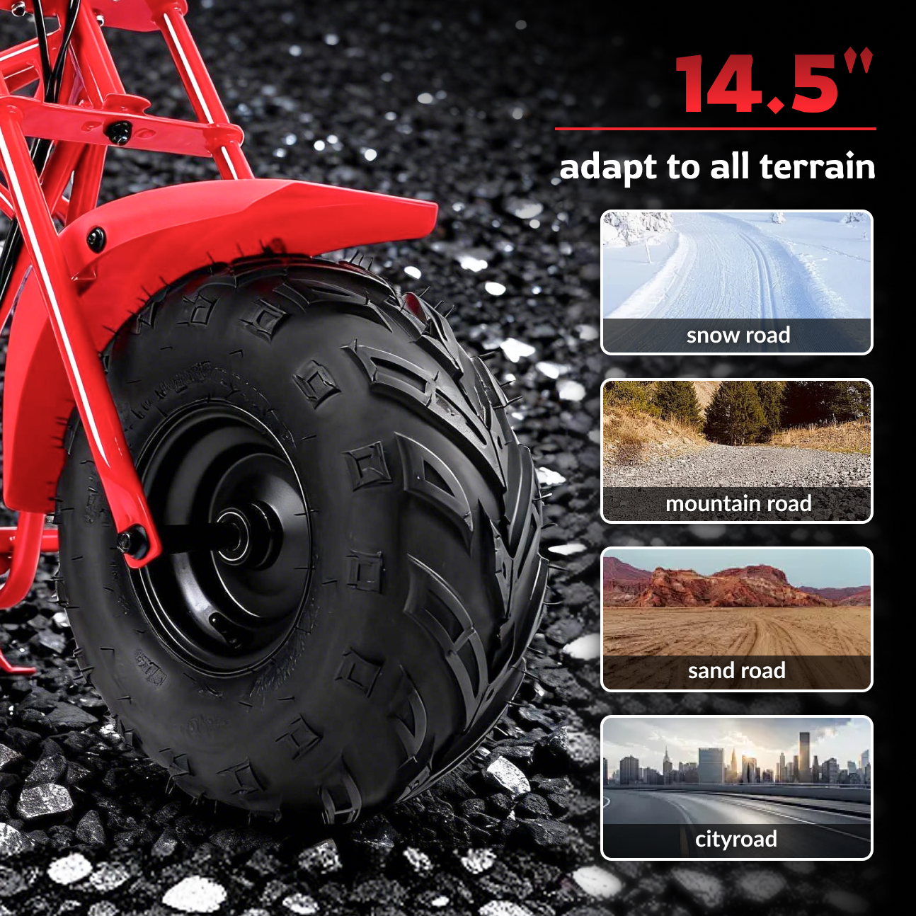 Oryxearth 105CC Kids Dirt Bike - 4-Stroke Gas Mini Motorcycle for Off-Road & Trail Riding, EPA Approved, Supports 185 LBS (Up to 28 MPH), for Adults and Teens, Red