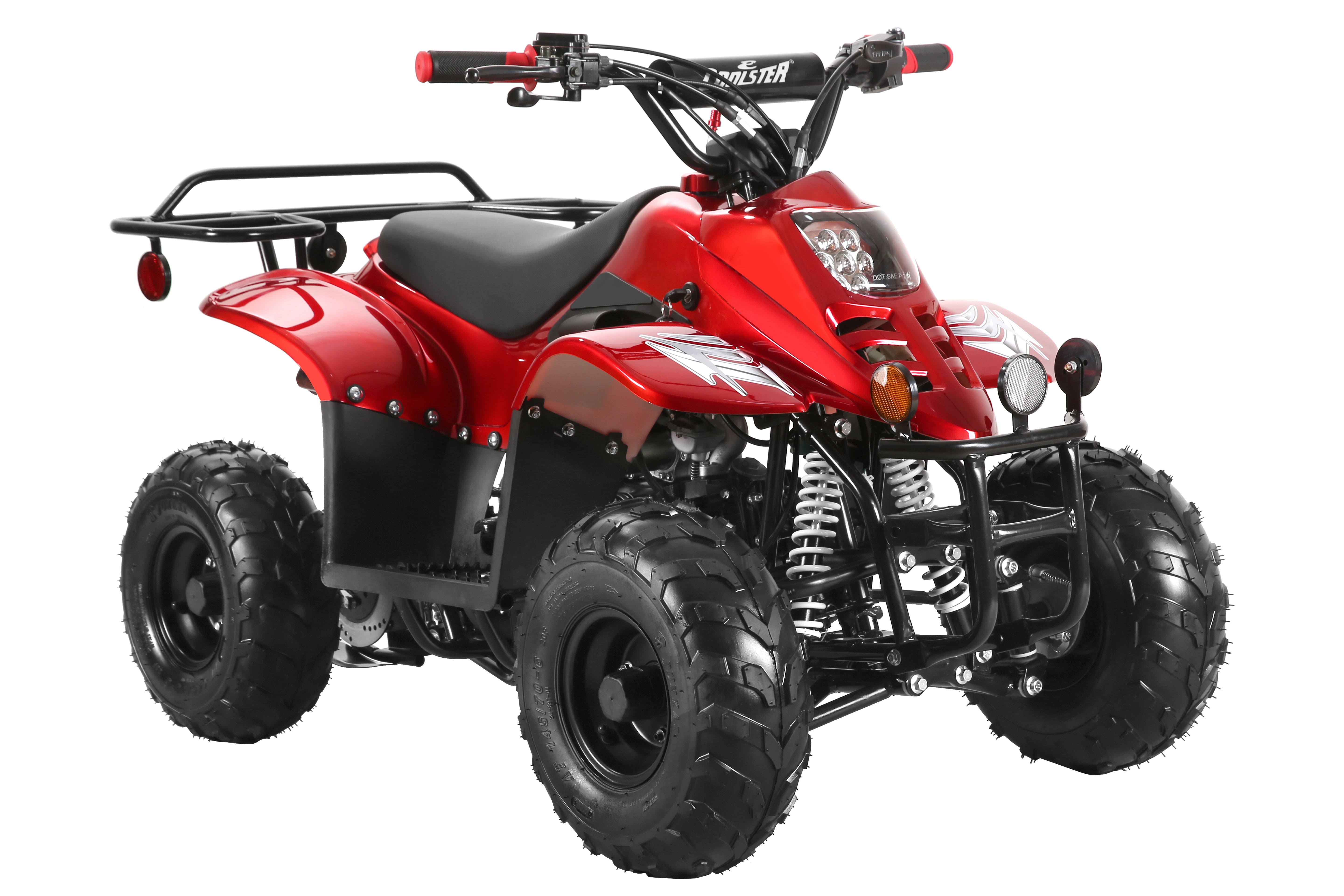 Coolster 110CC 4-Stroke Kids ATV, 10mph Max Speed, Front & Rear Disc Brakes, All-Terrain 4-Wheeler with LED Lights, Supports Up to 143 LBS