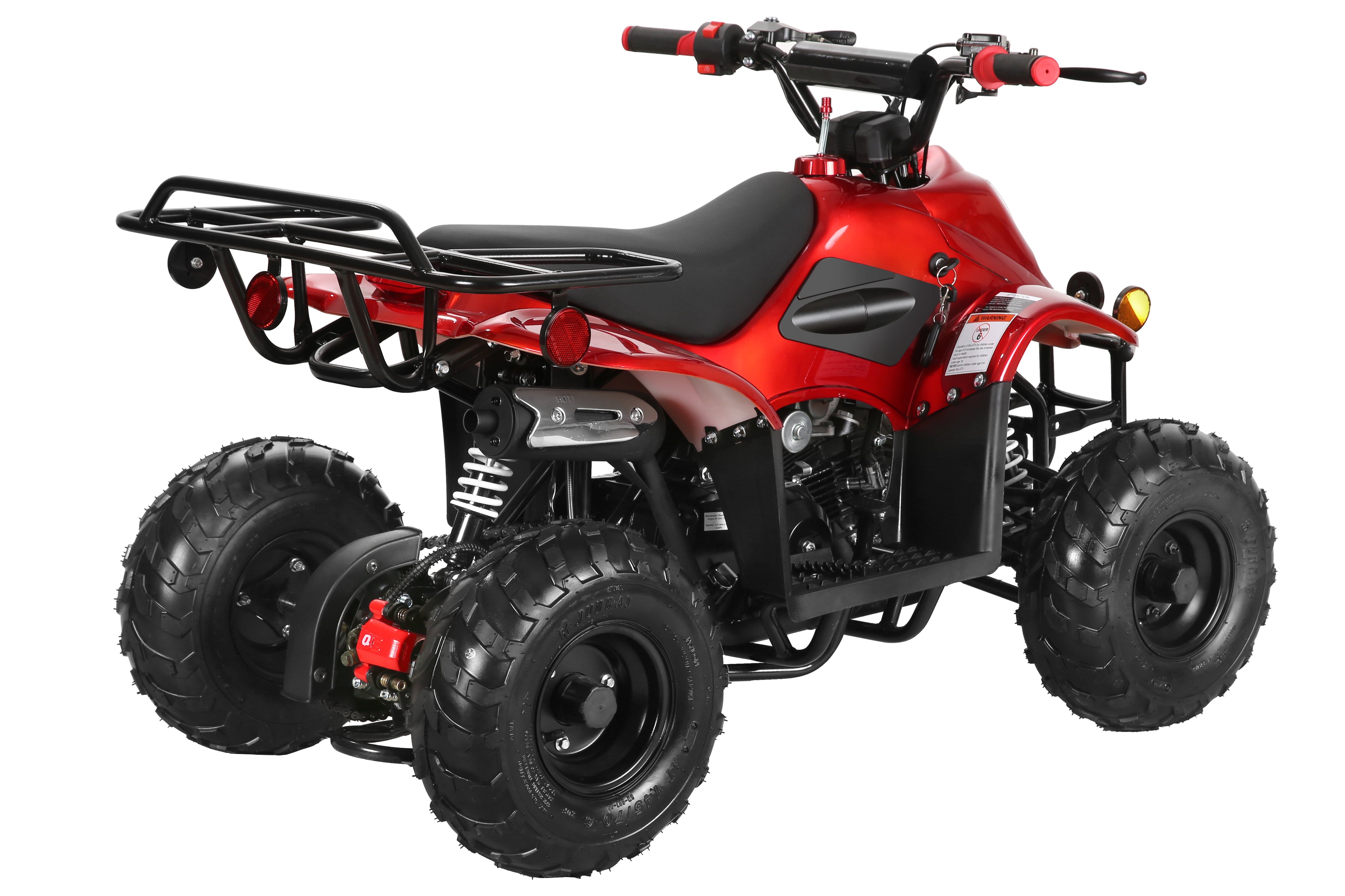 Coolster 110CC 4-Stroke Kids ATV, 10mph Max Speed, Front & Rear Disc Brakes, All-Terrain 4-Wheeler with LED Lights, Supports Up to 143 LBS