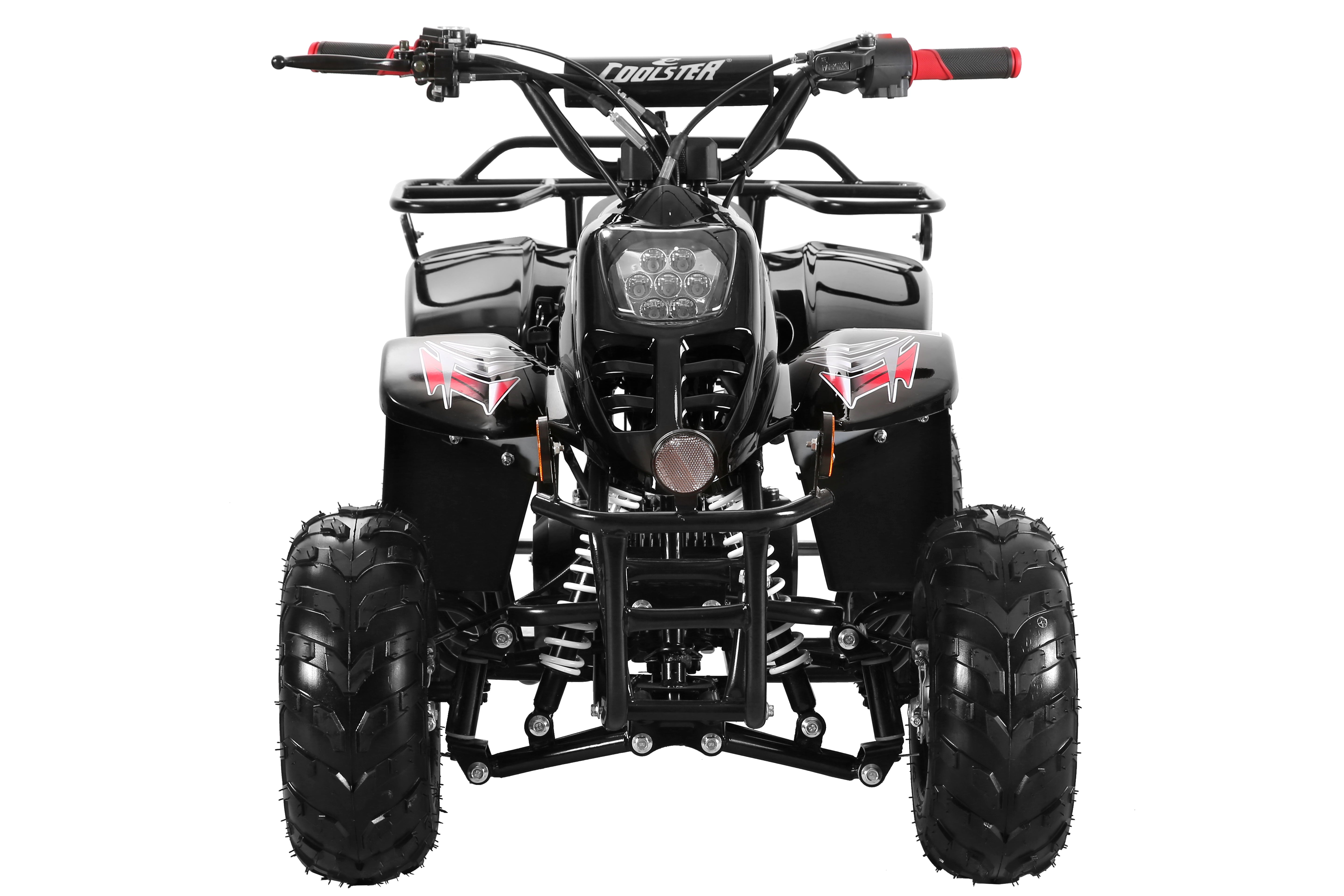 Coolster 110CC 4-Stroke Kids ATV, 10mph Max Speed, Front & Rear Disc Brakes, All-Terrain 4-Wheeler with LED Lights, Supports Up to 143 LBS