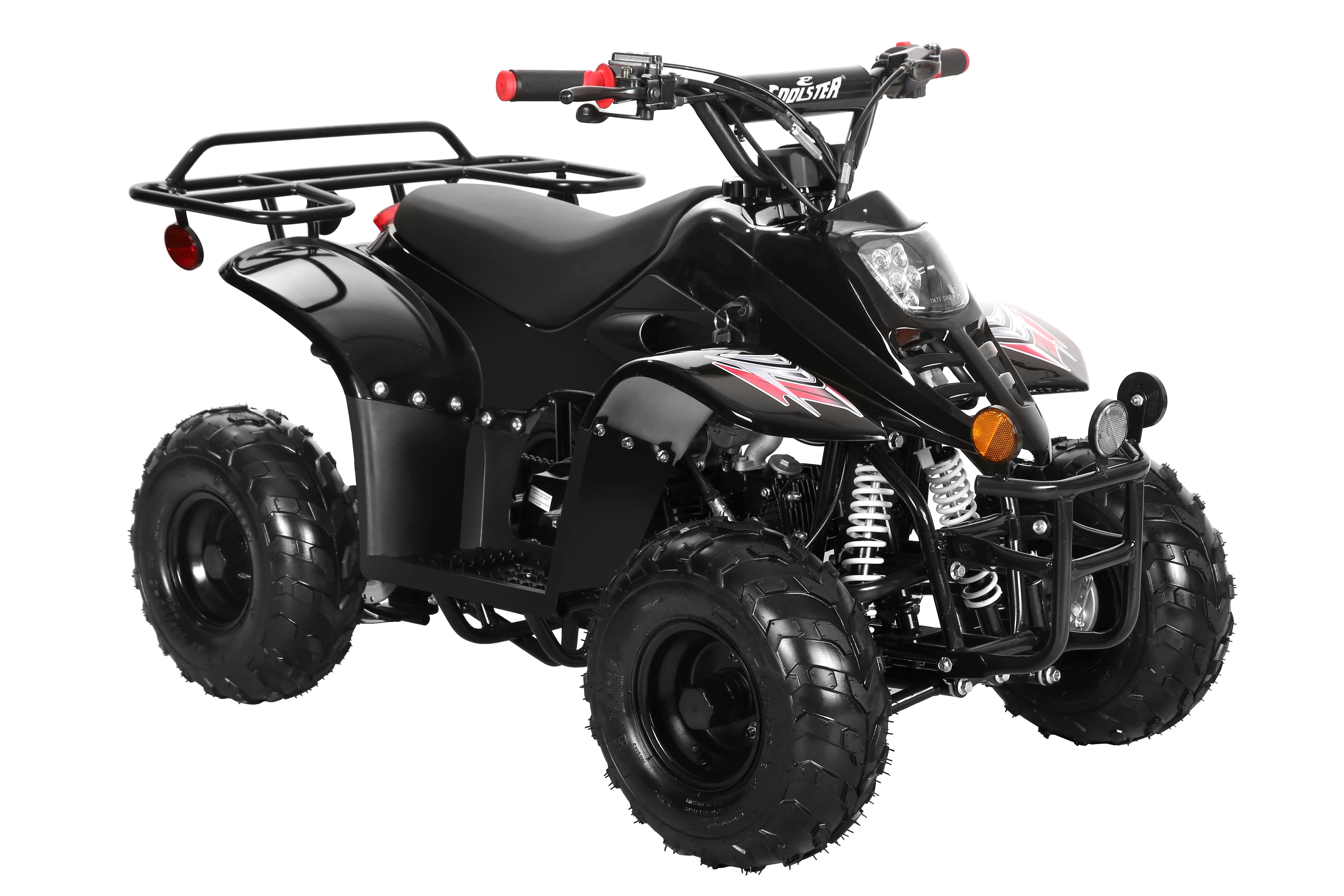 Coolster 110CC 4-Stroke Kids ATV, 10mph Max Speed, Front & Rear Disc Brakes, All-Terrain 4-Wheeler with LED Lights, Supports Up to 143 LBS