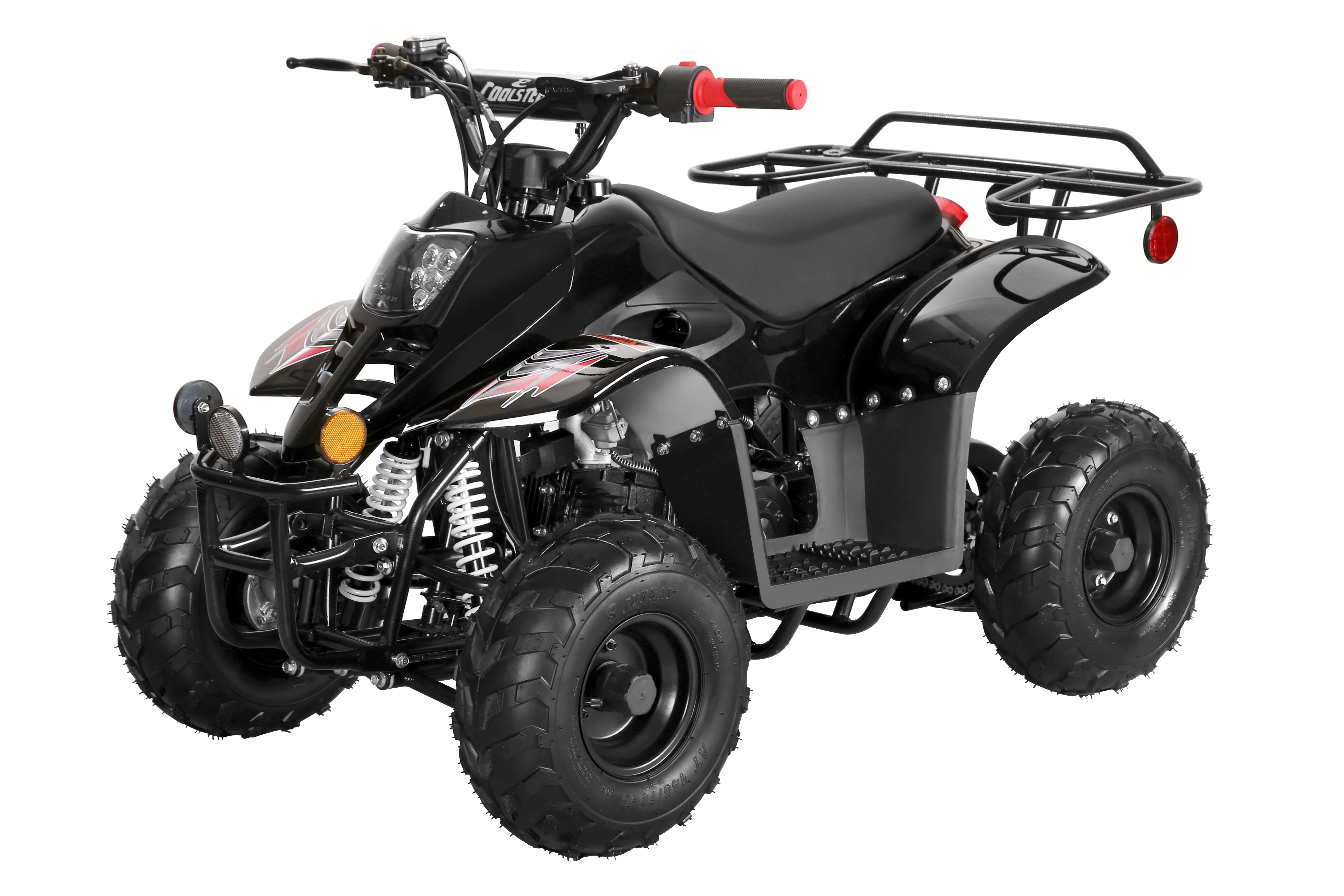 Coolster 110CC 4-Stroke Kids ATV, 10mph Max Speed, Front & Rear Disc Brakes, All-Terrain 4-Wheeler with LED Lights, Supports Up to 143 LBS