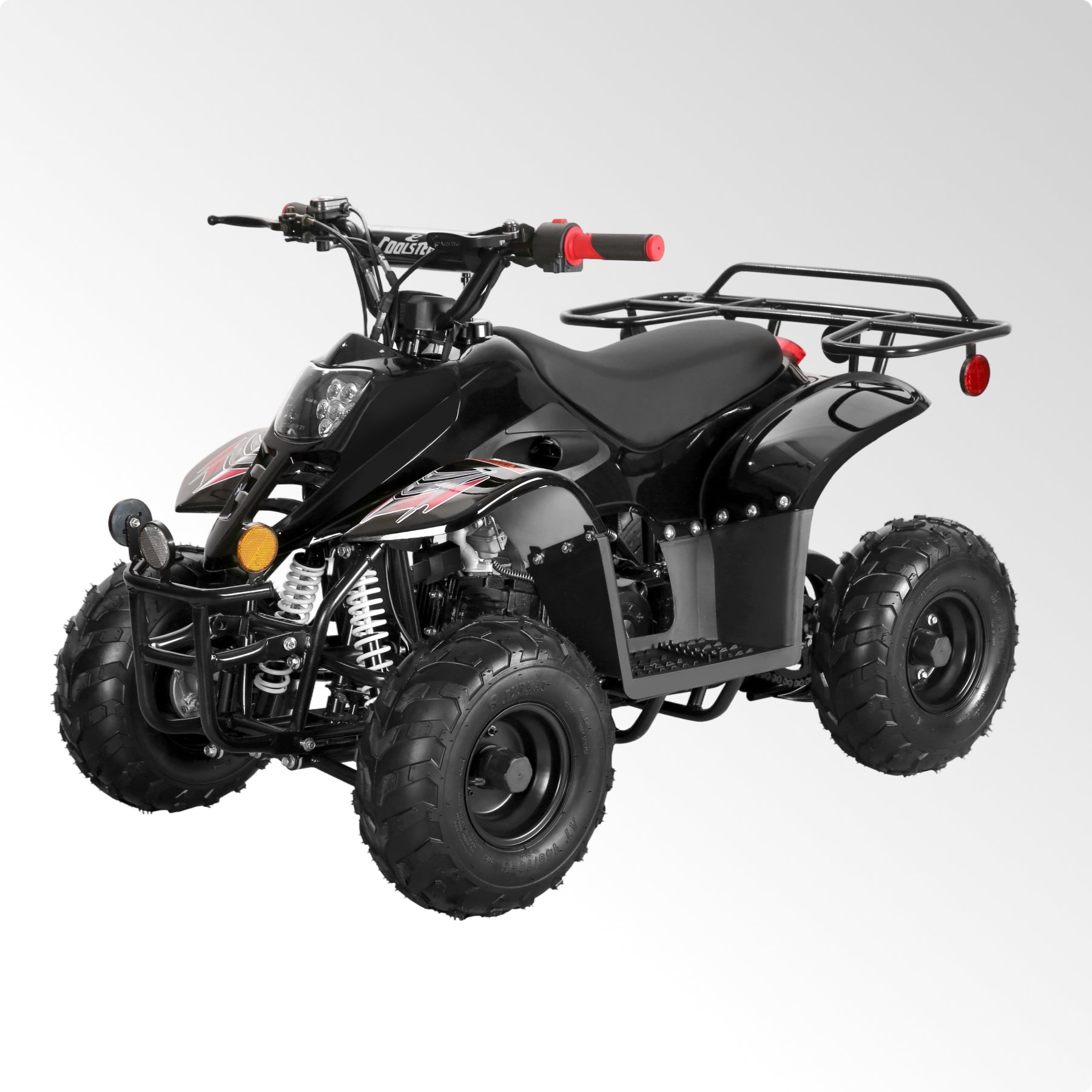 Coolster 110CC 4-Stroke Kids ATV, 10mph Max Speed, Front & Rear Disc Brakes, All-Terrain 4-Wheeler with LED Lights, Supports Up to 143 LBS