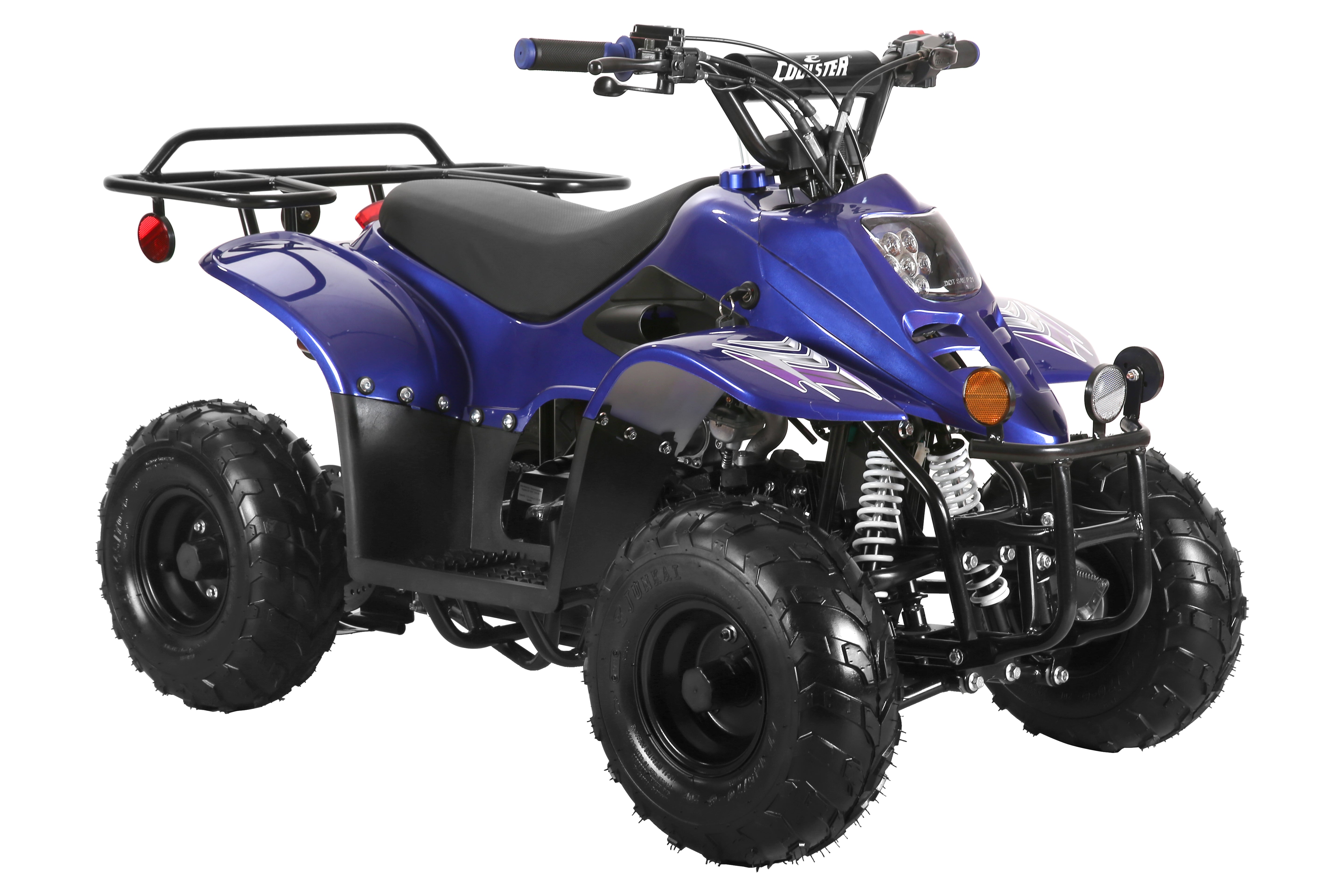 Coolster 110CC 4-Stroke Kids ATV, 10mph Max Speed, Front & Rear Disc Brakes, All-Terrain 4-Wheeler with LED Lights, Supports Up to 143 LBS