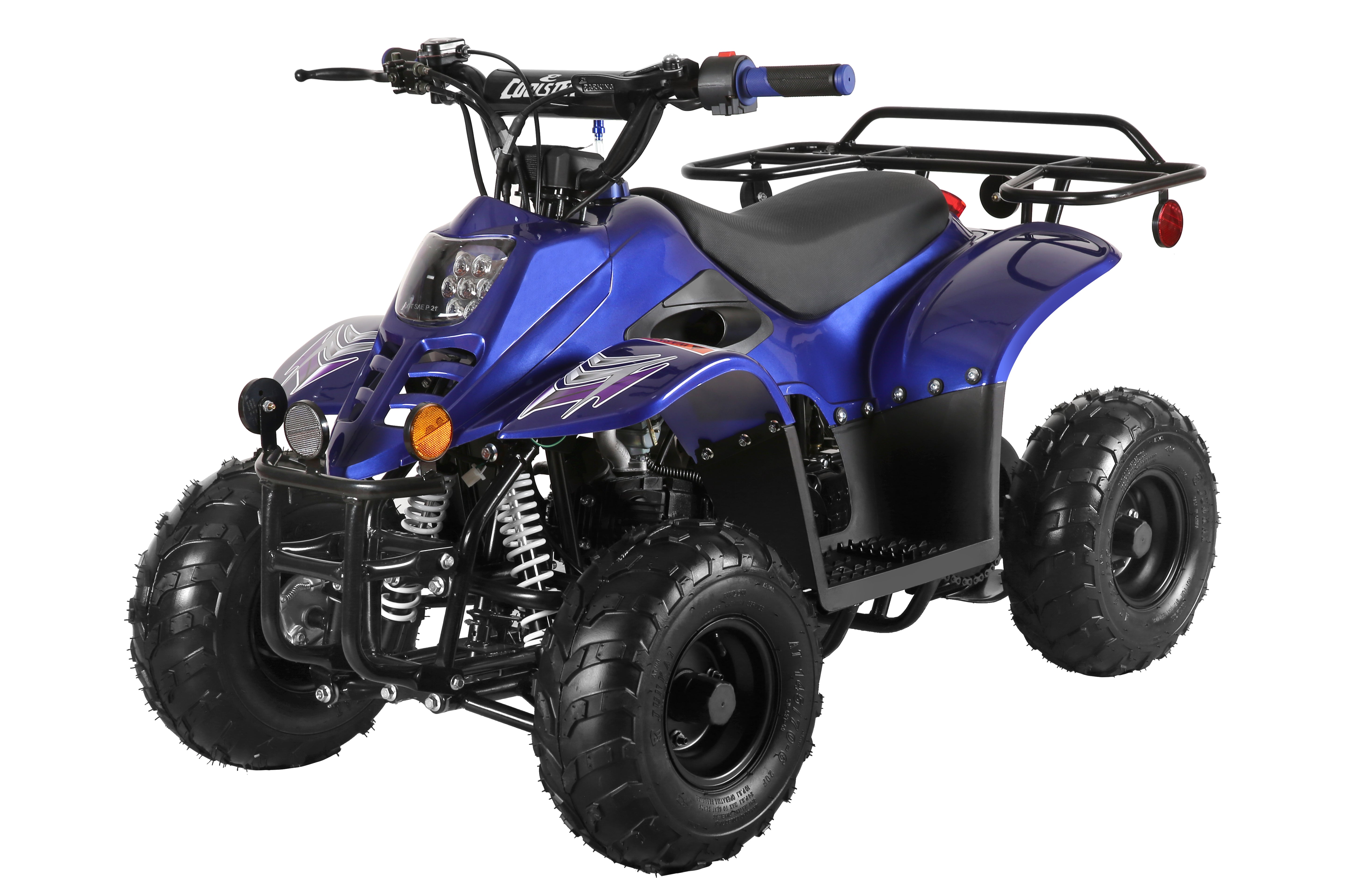 Coolster 110CC 4-Stroke Kids ATV, 10mph Max Speed, Front & Rear Disc Brakes, All-Terrain 4-Wheeler with LED Lights, Supports Up to 143 LBS