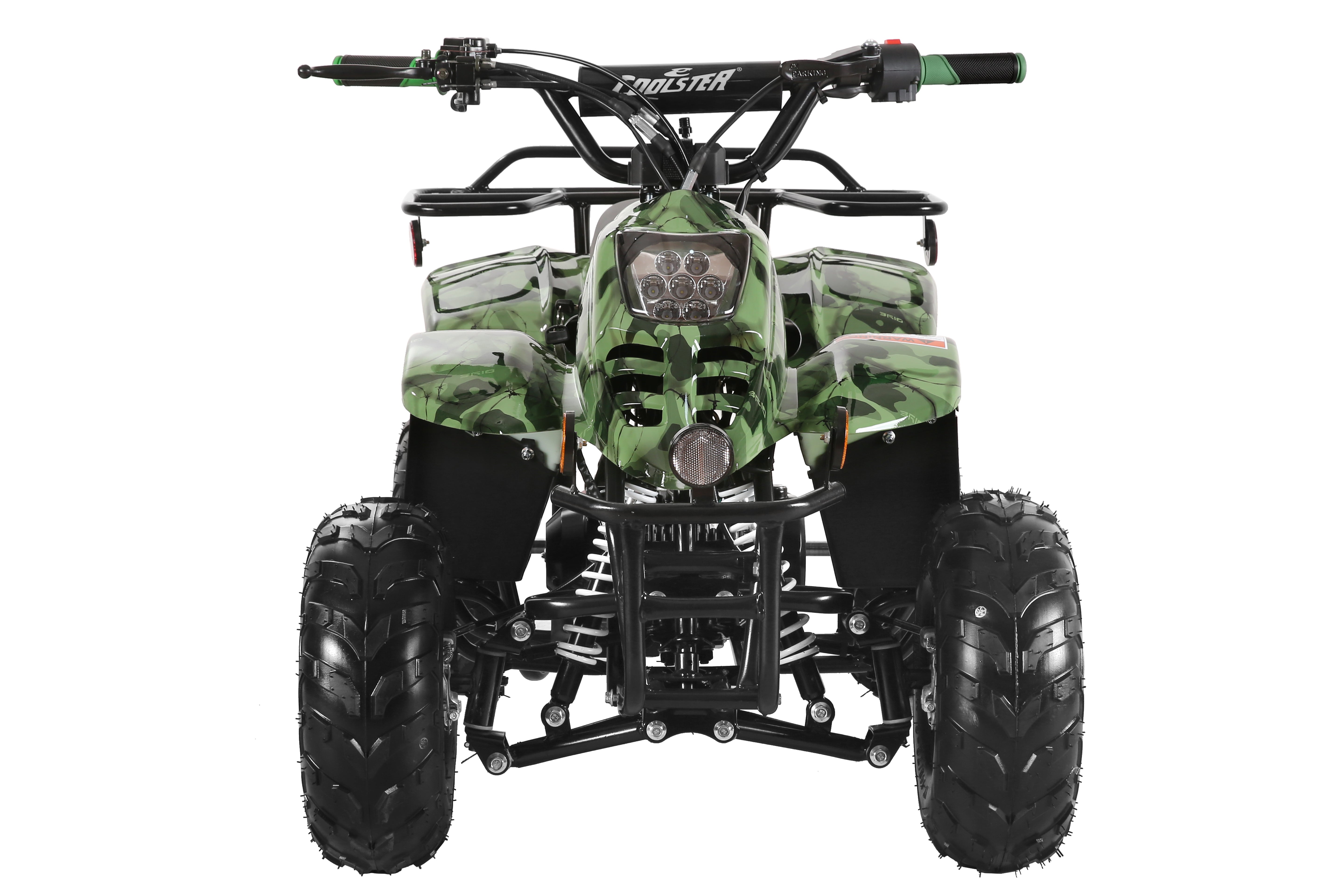 Coolster 110CC 4-Stroke Kids ATV, 10mph Max Speed, Front & Rear Disc Brakes, All-Terrain 4-Wheeler with LED Lights, Supports Up to 143 LBS