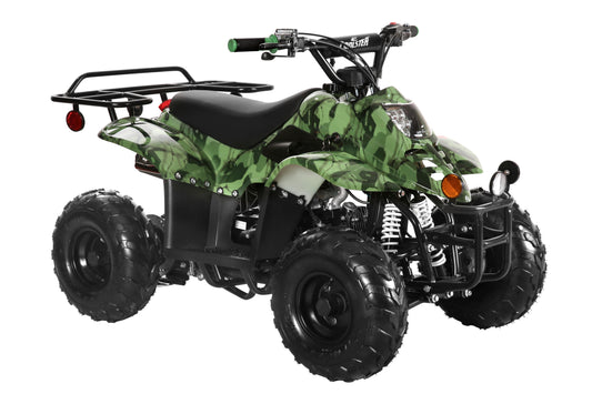 Coolster 110CC 4-Stroke Kids ATV, 10mph Max Speed, Front & Rear Disc Brakes, All-Terrain 4-Wheeler with LED Lights, Supports Up to 143 LBS