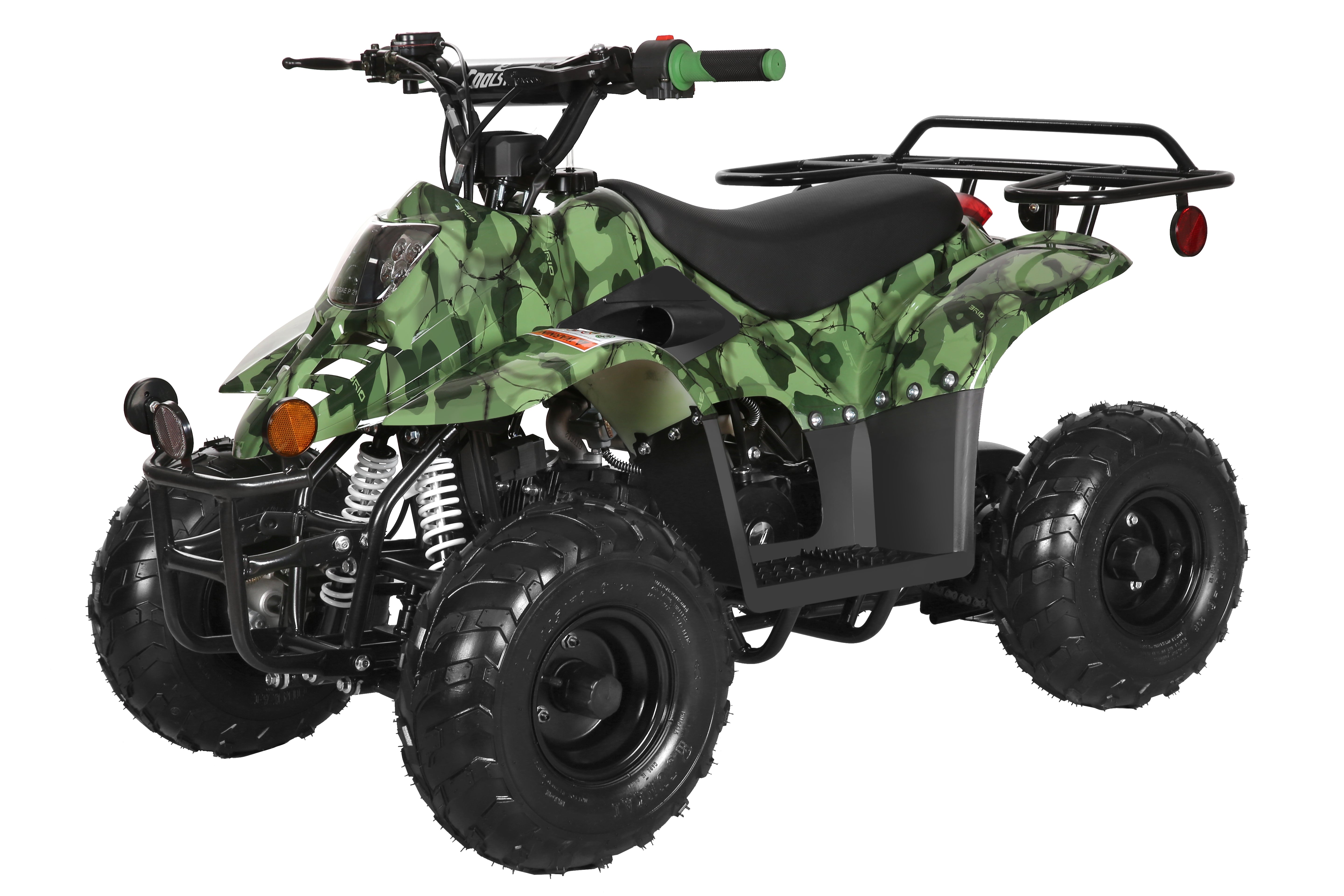 Coolster 110CC 4-Stroke Kids ATV, 10mph Max Speed, Front & Rear Disc Brakes, All-Terrain 4-Wheeler with LED Lights, Supports Up to 143 LBS