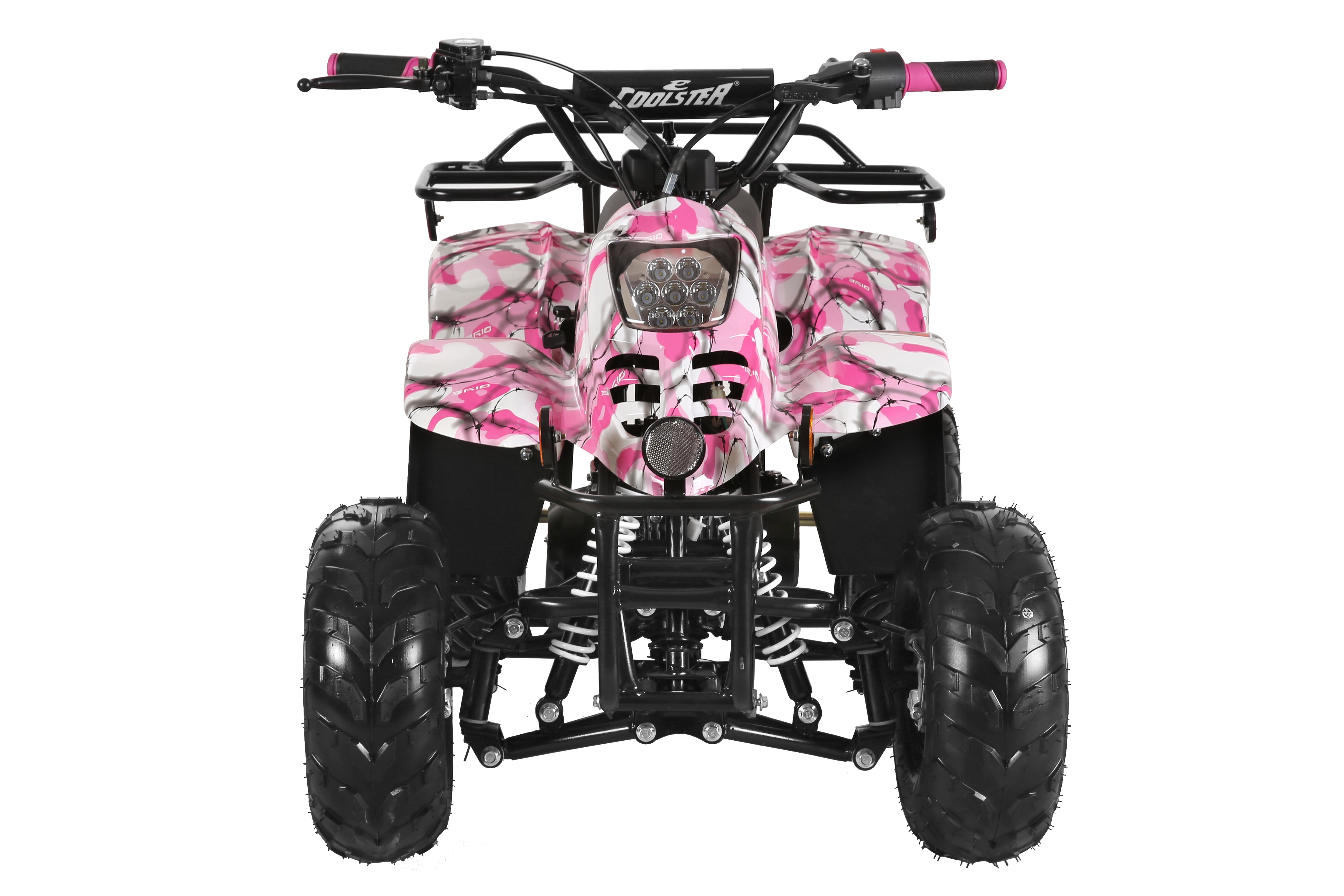 Coolster 110CC 4-Stroke Kids ATV, 10mph Max Speed, Front & Rear Disc Brakes, All-Terrain 4-Wheeler with LED Lights, Supports Up to 143 LBS