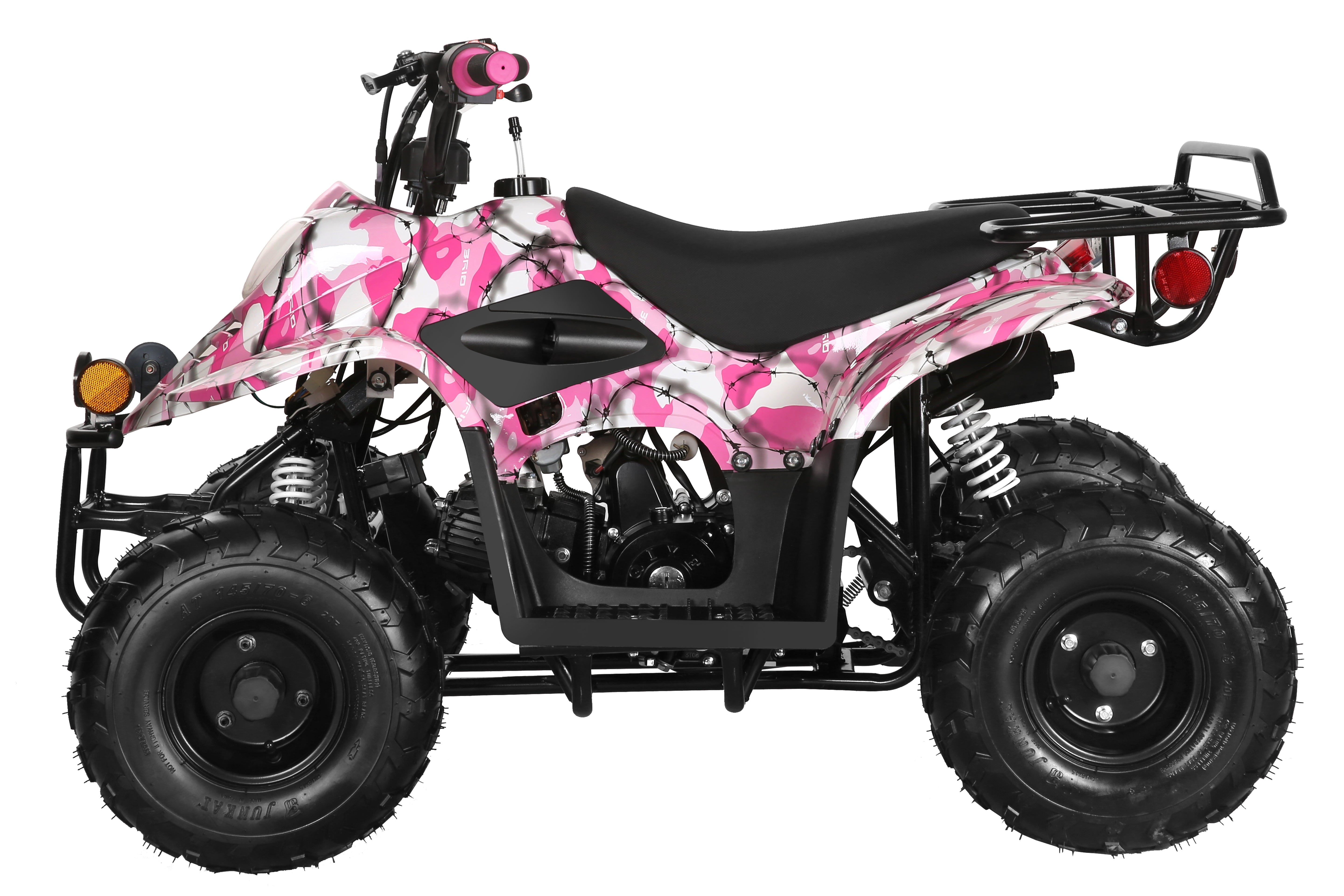 Coolster 110CC 4-Stroke Kids ATV, 10mph Max Speed, Front & Rear Disc Brakes, All-Terrain 4-Wheeler with LED Lights, Supports Up to 143 LBS