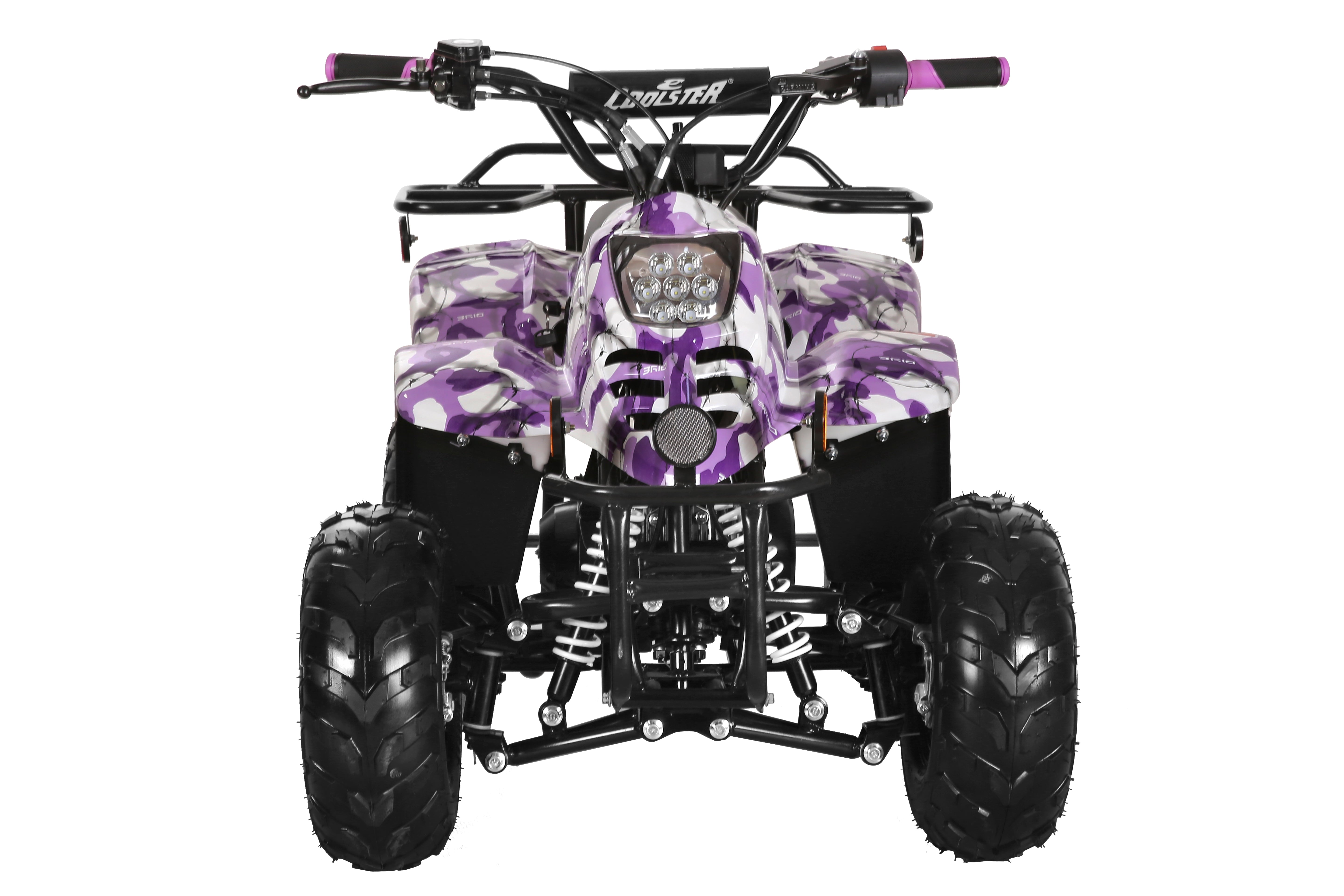 Coolster 110CC 4-Stroke Kids ATV, 10mph Max Speed, Front & Rear Disc Brakes, All-Terrain 4-Wheeler with LED Lights, Supports Up to 143 LBS