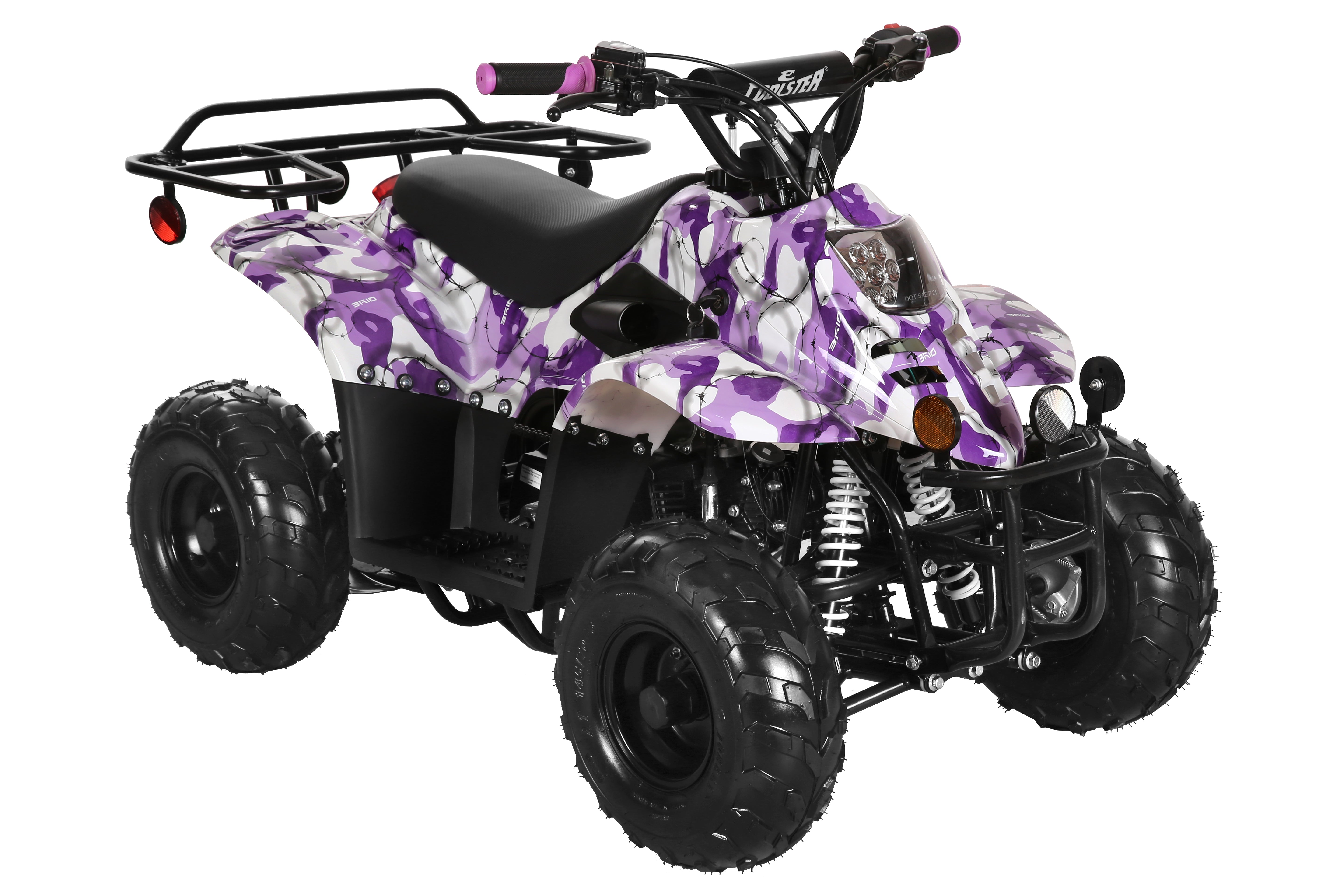 Coolster 110CC 4-Stroke Kids ATV, 10mph Max Speed, Front & Rear Disc Brakes, All-Terrain 4-Wheeler with LED Lights, Supports Up to 143 LBS