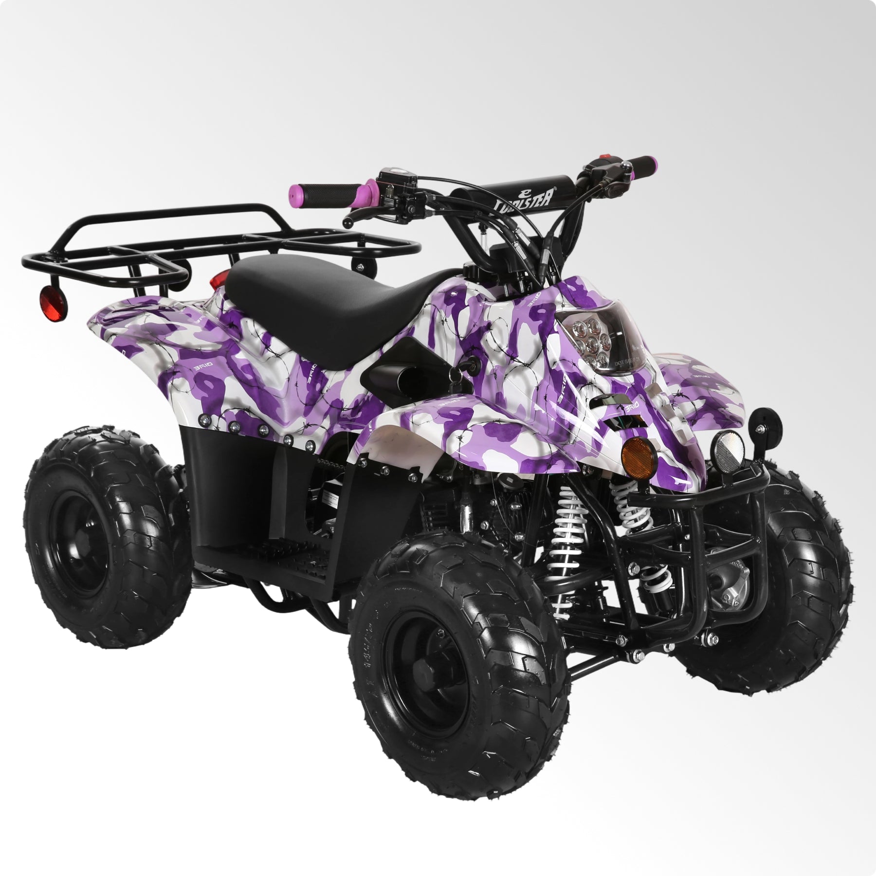 Coolster 110CC 4-Stroke Kids ATV, 10mph Max Speed, Front & Rear Disc Brakes, All-Terrain 4-Wheeler with LED Lights, Supports Up to 143 LBS