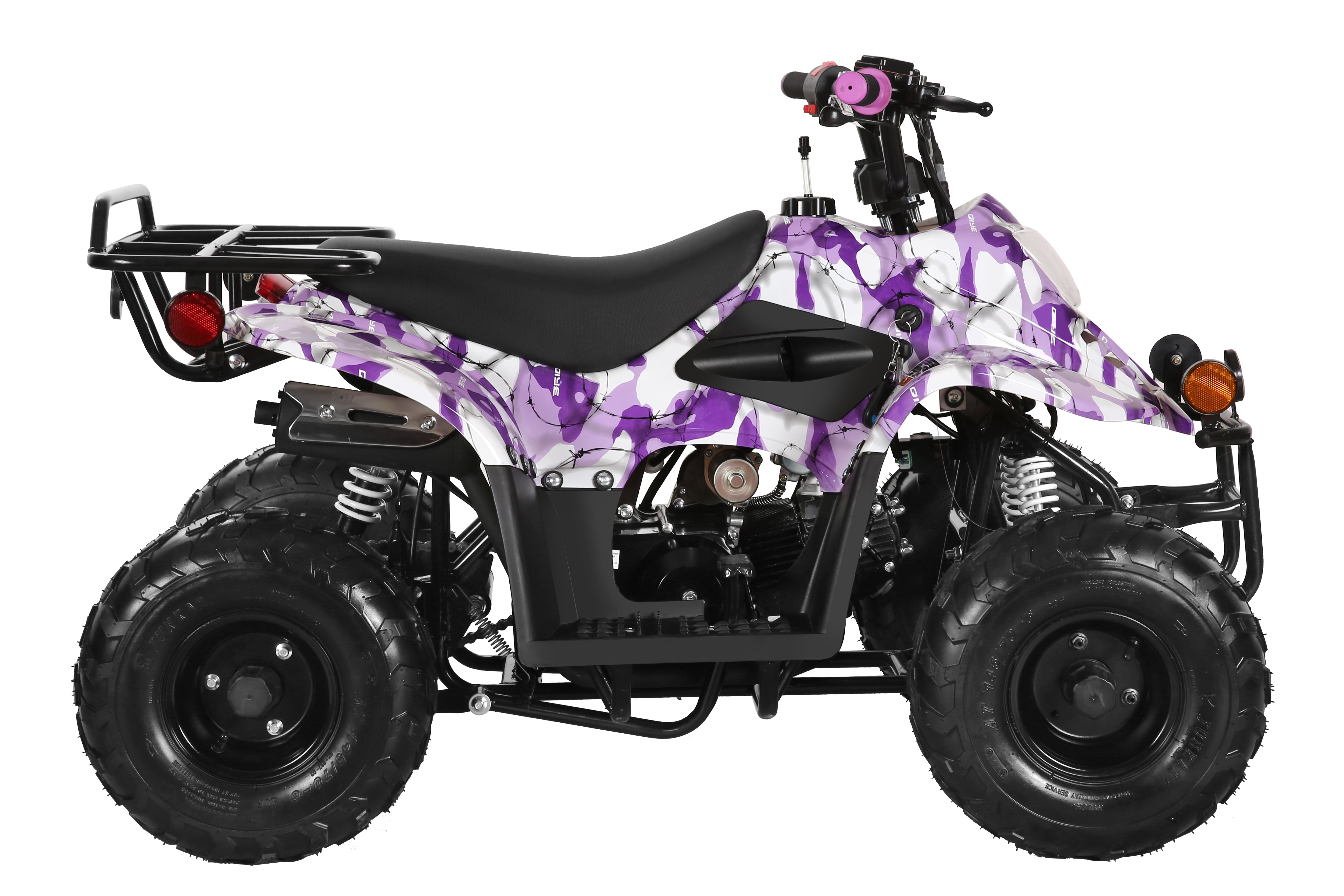Coolster 110CC 4-Stroke Kids ATV, 10mph Max Speed, Front & Rear Disc Brakes, All-Terrain 4-Wheeler with LED Lights, Supports Up to 143 LBS