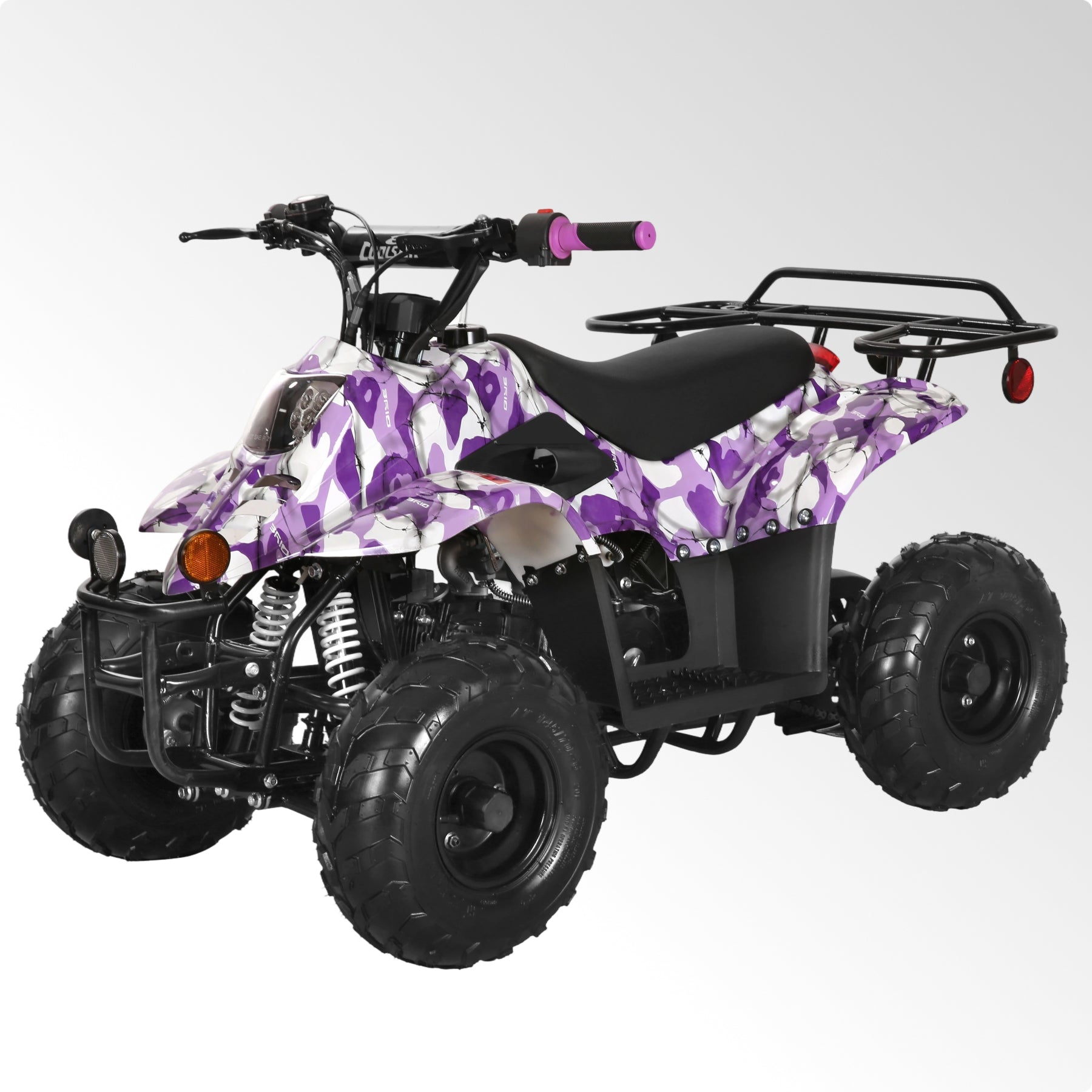 Coolster 110CC 4-Stroke Kids ATV, 10mph Max Speed, Front & Rear Disc Brakes, All-Terrain 4-Wheeler with LED Lights, Supports Up to 143 LBS