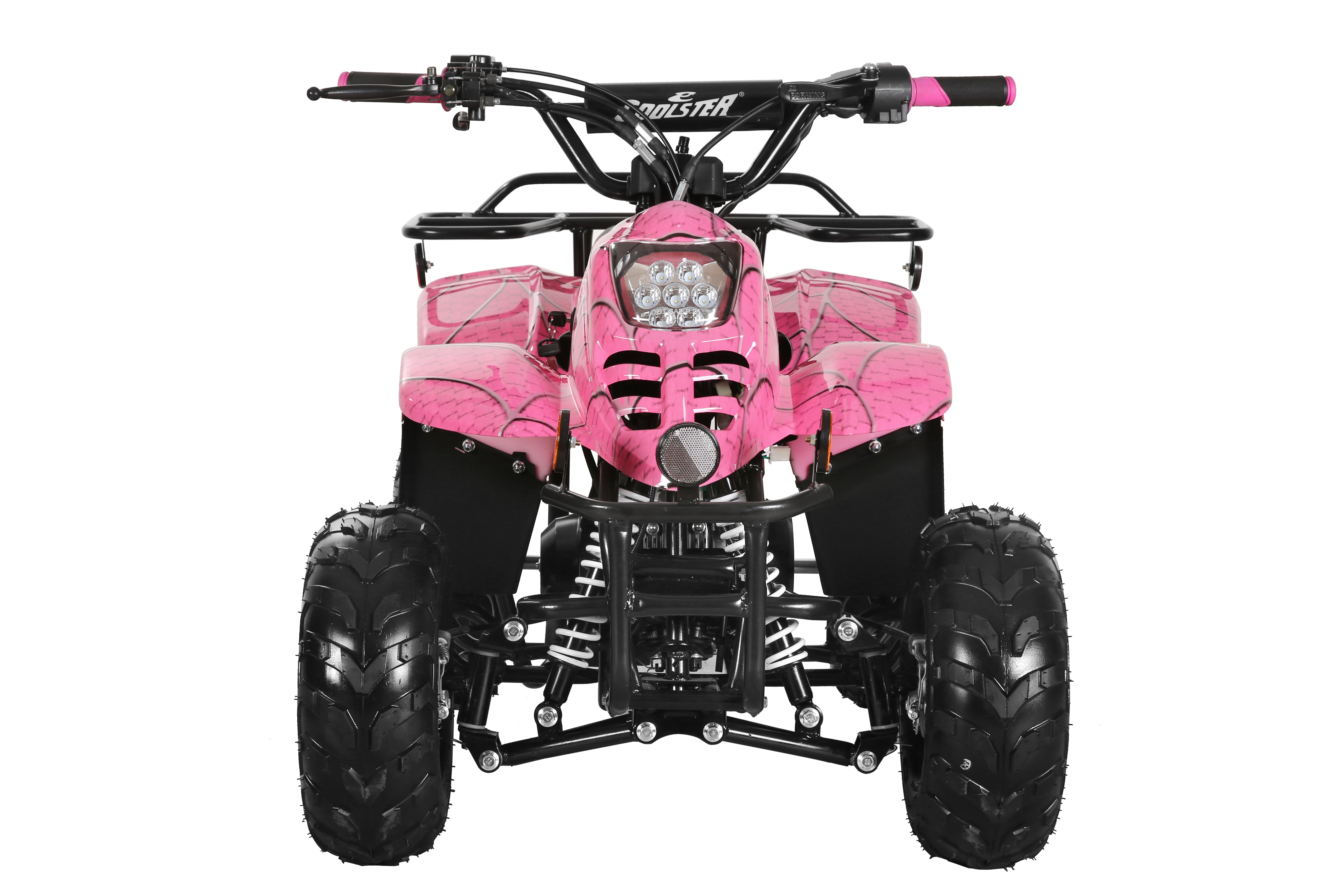 Coolster 110CC 4-Stroke Kids ATV, 10mph Max Speed, Front & Rear Disc Brakes, All-Terrain 4-Wheeler with LED Lights, Supports Up to 143 LBS