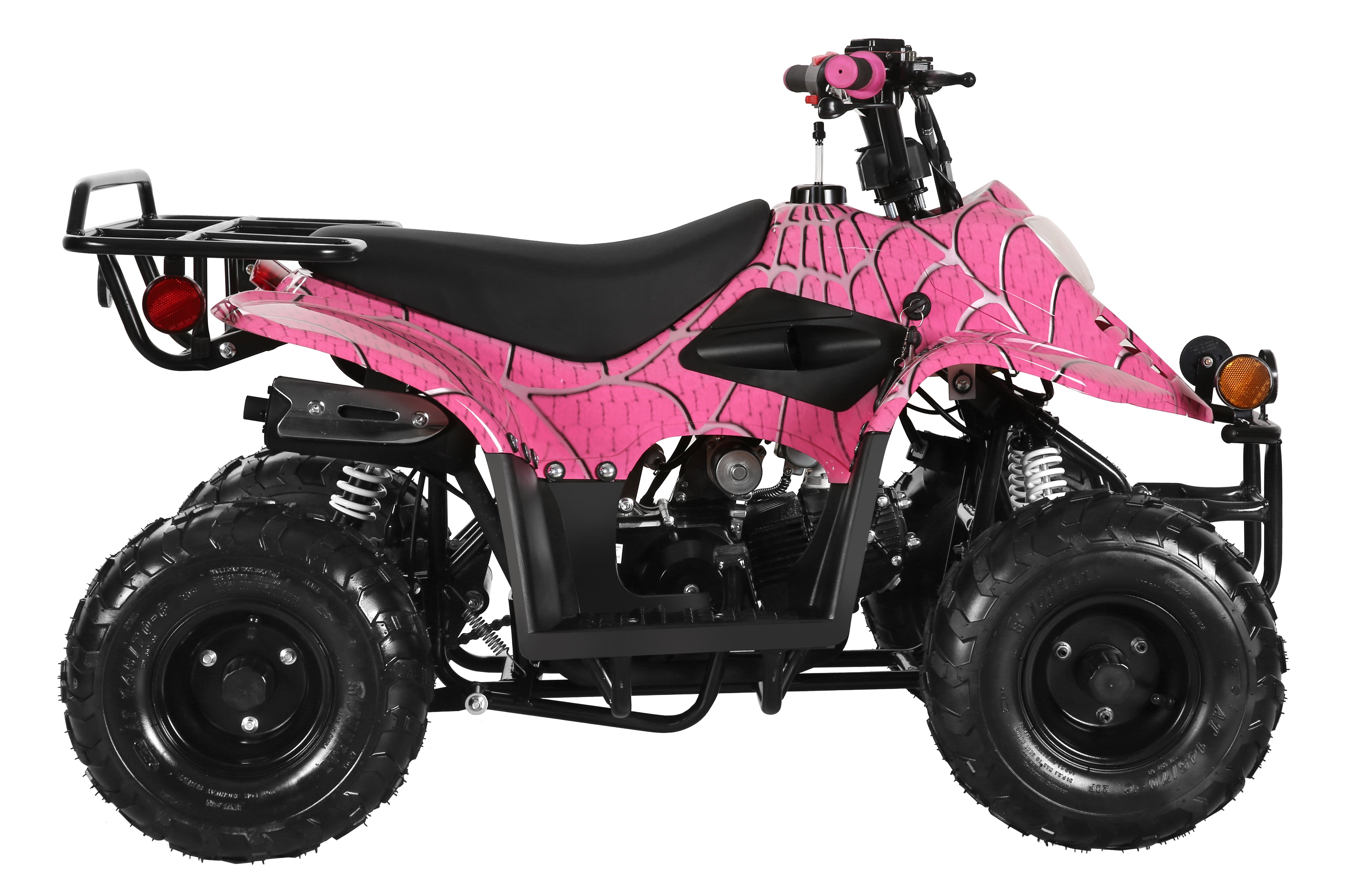 Coolster 110CC 4-Stroke Kids ATV, 10mph Max Speed, Front & Rear Disc Brakes, All-Terrain 4-Wheeler with LED Lights, Supports Up to 143 LBS