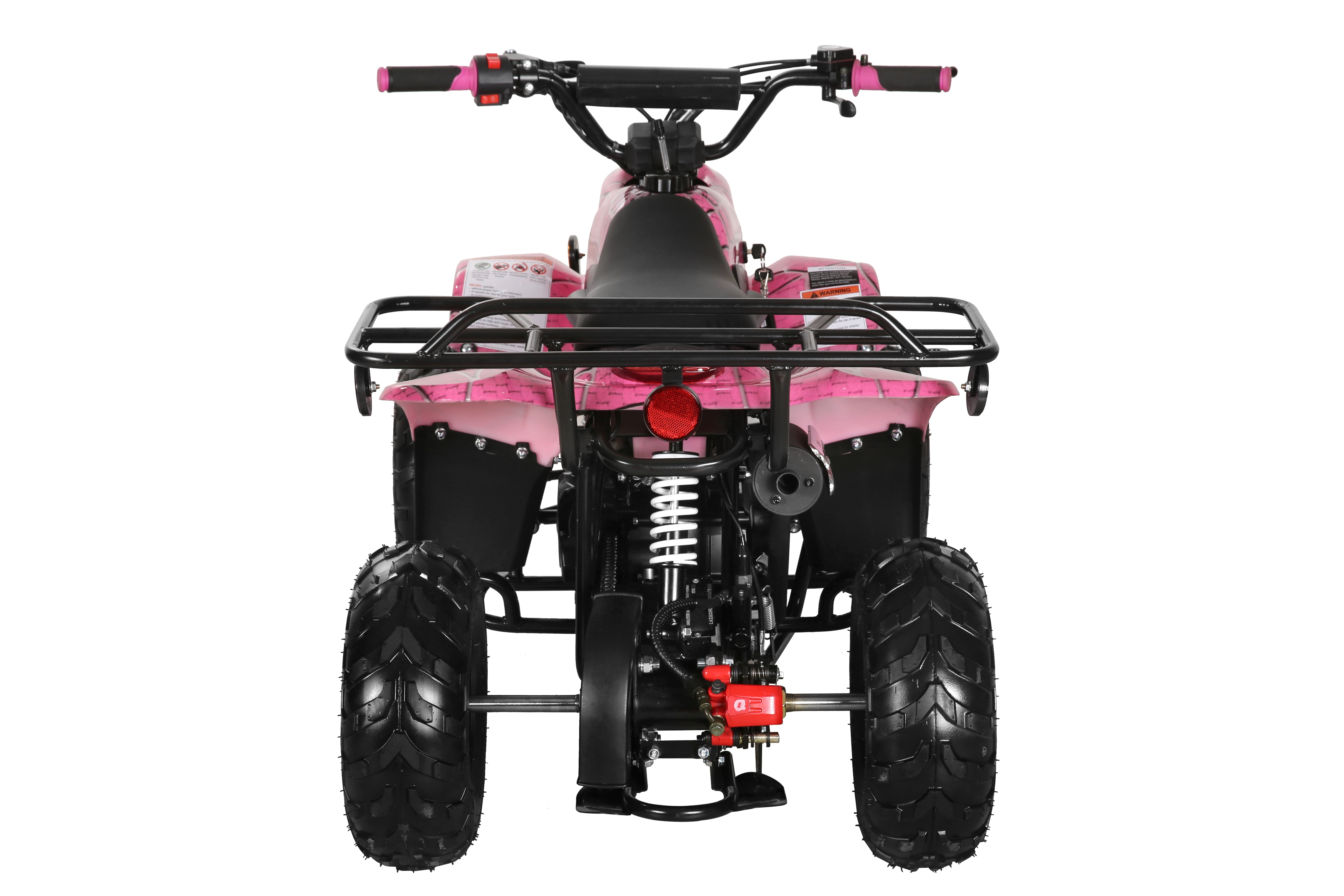 Coolster 110CC 4-Stroke Kids ATV, 10mph Max Speed, Front & Rear Disc Brakes, All-Terrain 4-Wheeler with LED Lights, Supports Up to 143 LBS