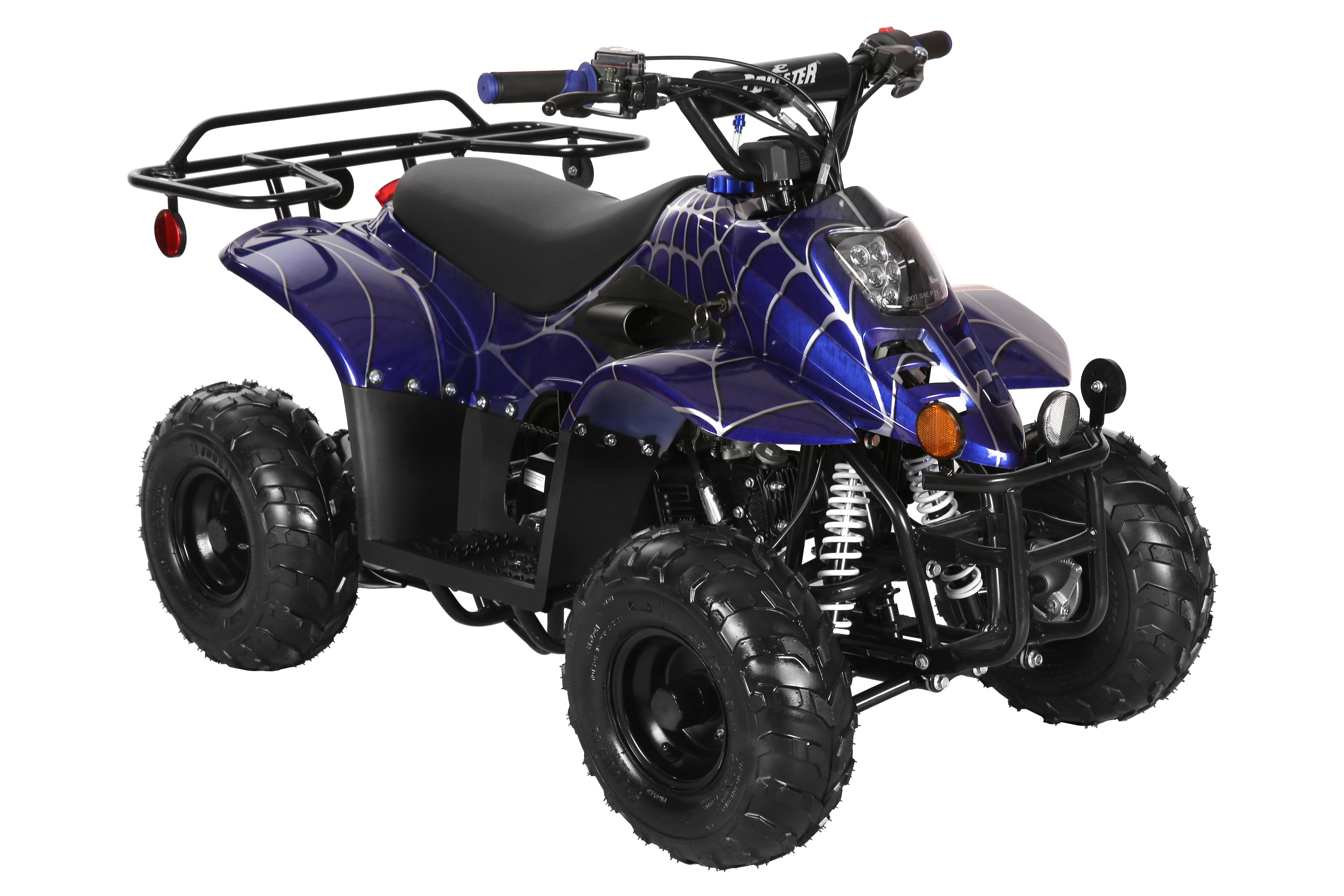 Coolster 110CC 4-Stroke Kids ATV, 10mph Max Speed, Front & Rear Disc Brakes, All-Terrain 4-Wheeler with LED Lights, Supports Up to 143 LBS