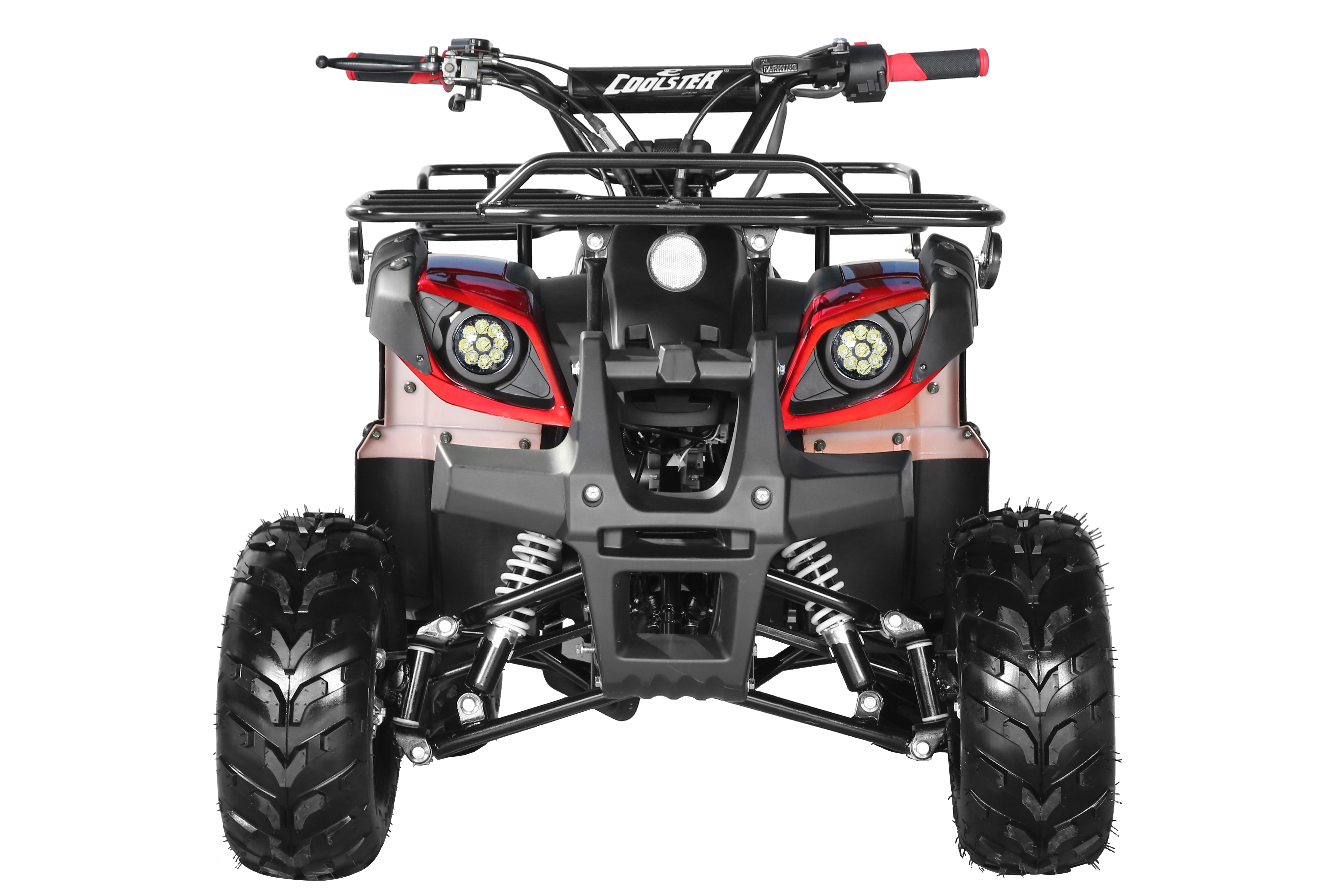 Coolster Gas ATV, 125CC 4-Stroke Mini Gas 4 Wheeler with Front and Rear Disc Brake, with Speed Control and LED Lights, Weight Support Up to 165 LBS, Max Speed 15mph