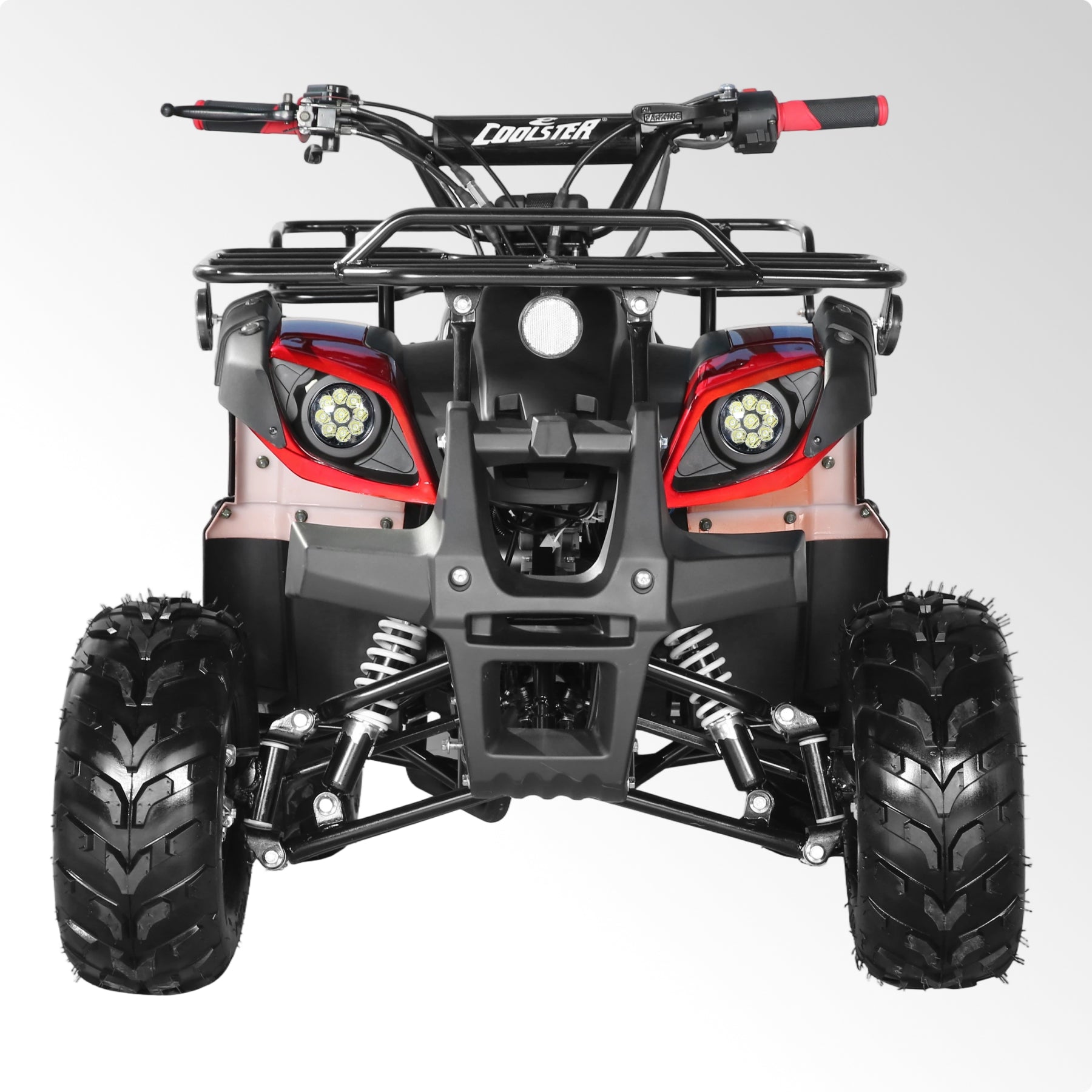 Coolster Gas ATV, 125CC 4-Stroke Mini Gas 4 Wheeler with Front and Rear Disc Brake, with Speed Control and LED Lights, Weight Support Up to 165 LBS, Max Speed 15mph