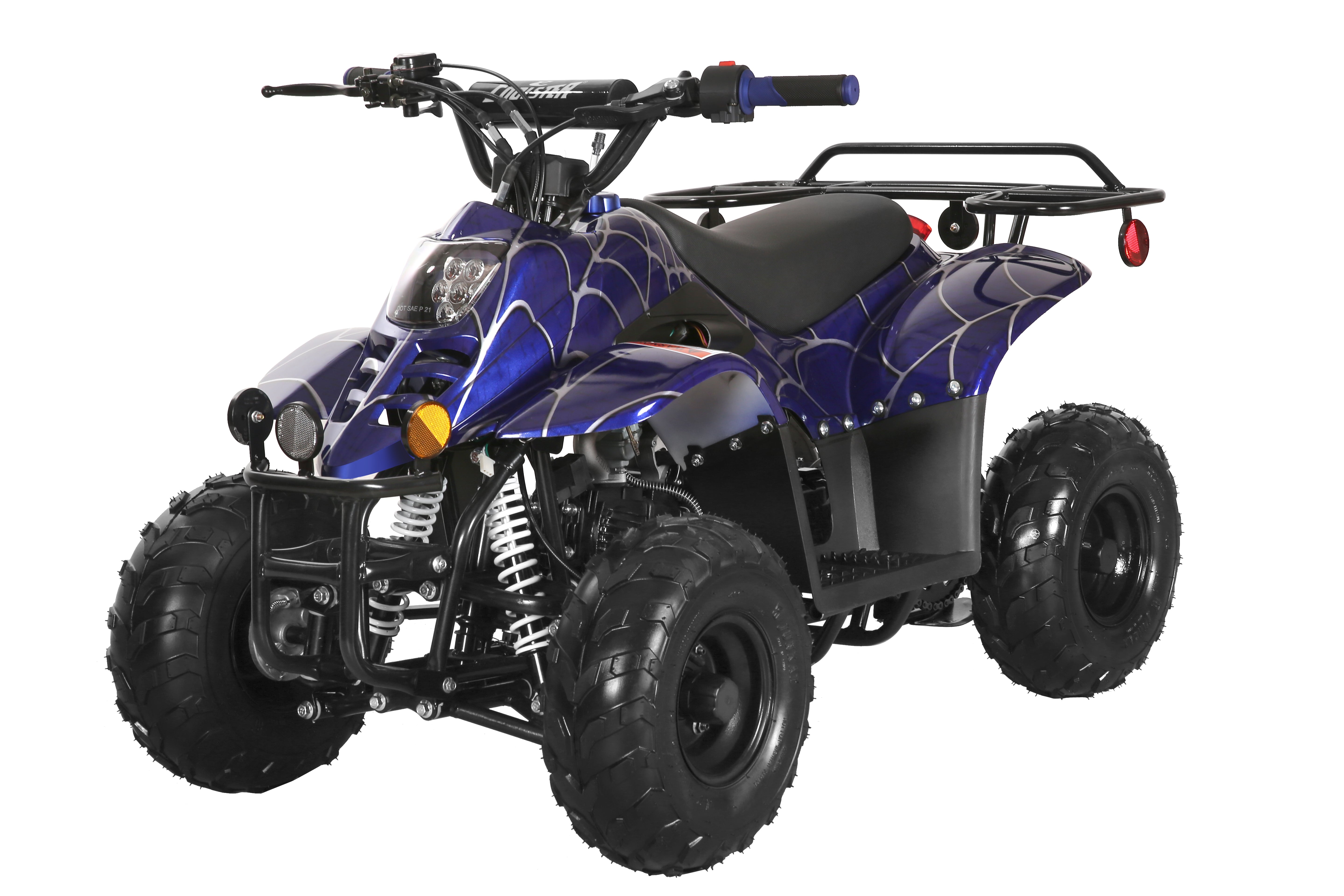 Coolster 110CC 4-Stroke Kids ATV, 10mph Max Speed, Front & Rear Disc Brakes, All-Terrain 4-Wheeler with LED Lights, Supports Up to 143 LBS