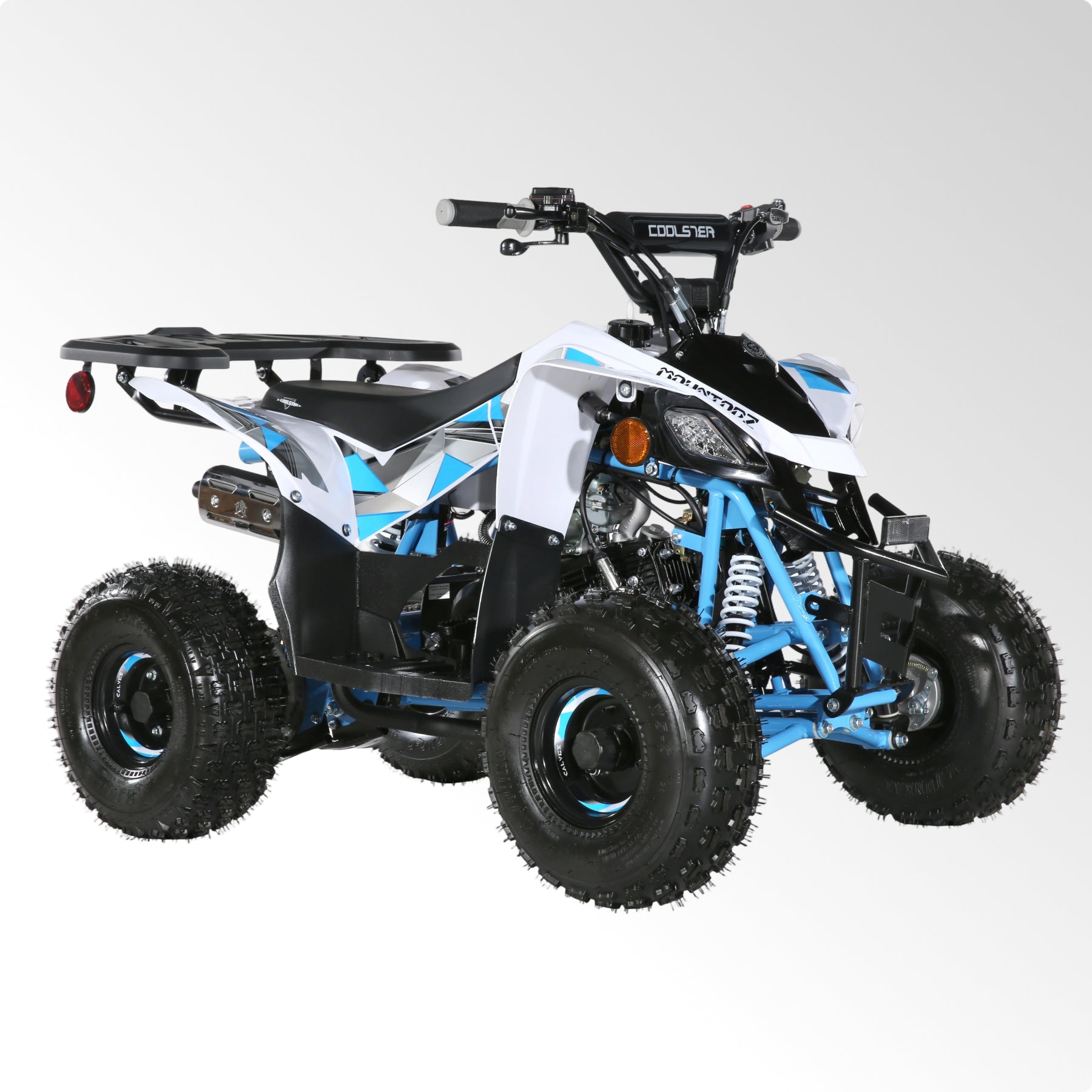 Coolster Gas Powered ATV with LED Lights, 110CC 4-Stroke Mini Gas 4 Wheeler with Front and Rear Disc Brake, with Speed Control Weight Support Up to 143 LBS, Max Speed 15mph