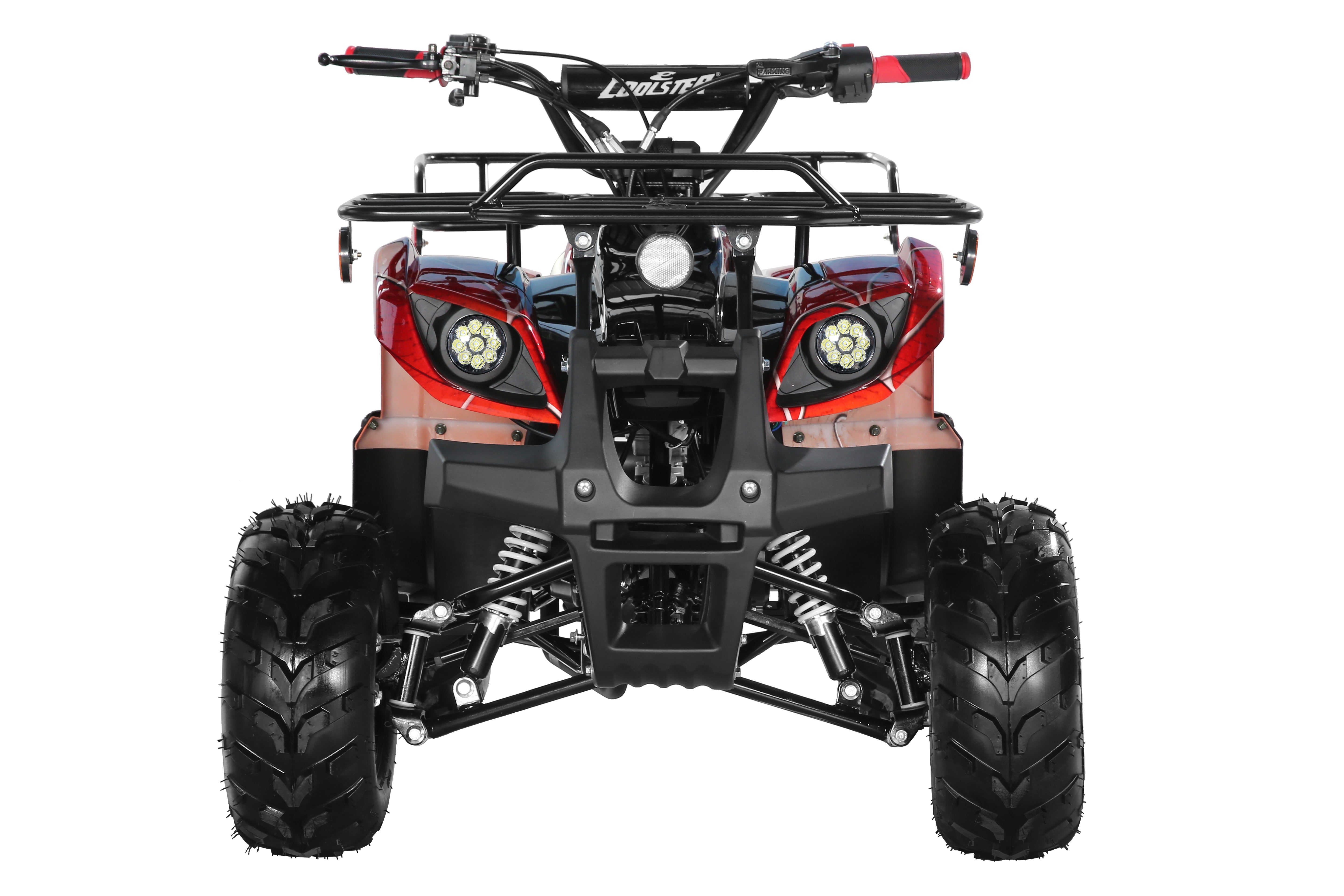 Coolster Gas ATV, 125CC 4-Stroke Mini Gas 4 Wheeler with Front and Rear Disc Brake, with Speed Control and LED Lights, Weight Support Up to 165 LBS, Max Speed 15mph
