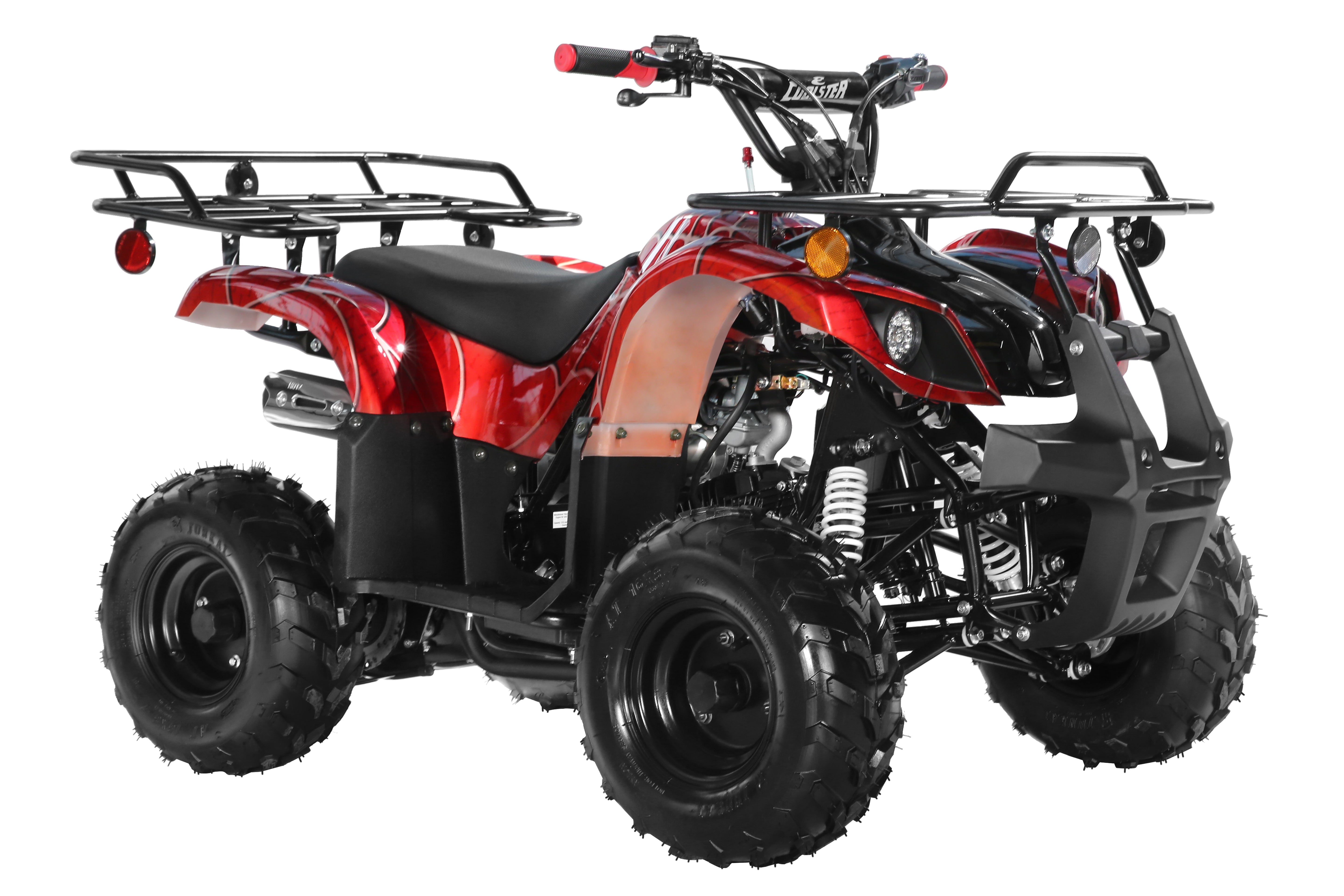 Coolster Gas ATV, 125CC 4-Stroke Mini Gas 4 Wheeler with Front and Rear Disc Brake, with Speed Control and LED Lights, Weight Support Up to 165 LBS, Max Speed 15mph