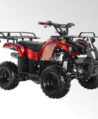 Coolster Gas ATV, 125CC 4-Stroke Mini Gas 4 Wheeler with Front and Rear Disc Brake, with Speed Control and LED Lights, Weight Support Up to 165 LBS, Max Speed 15mph