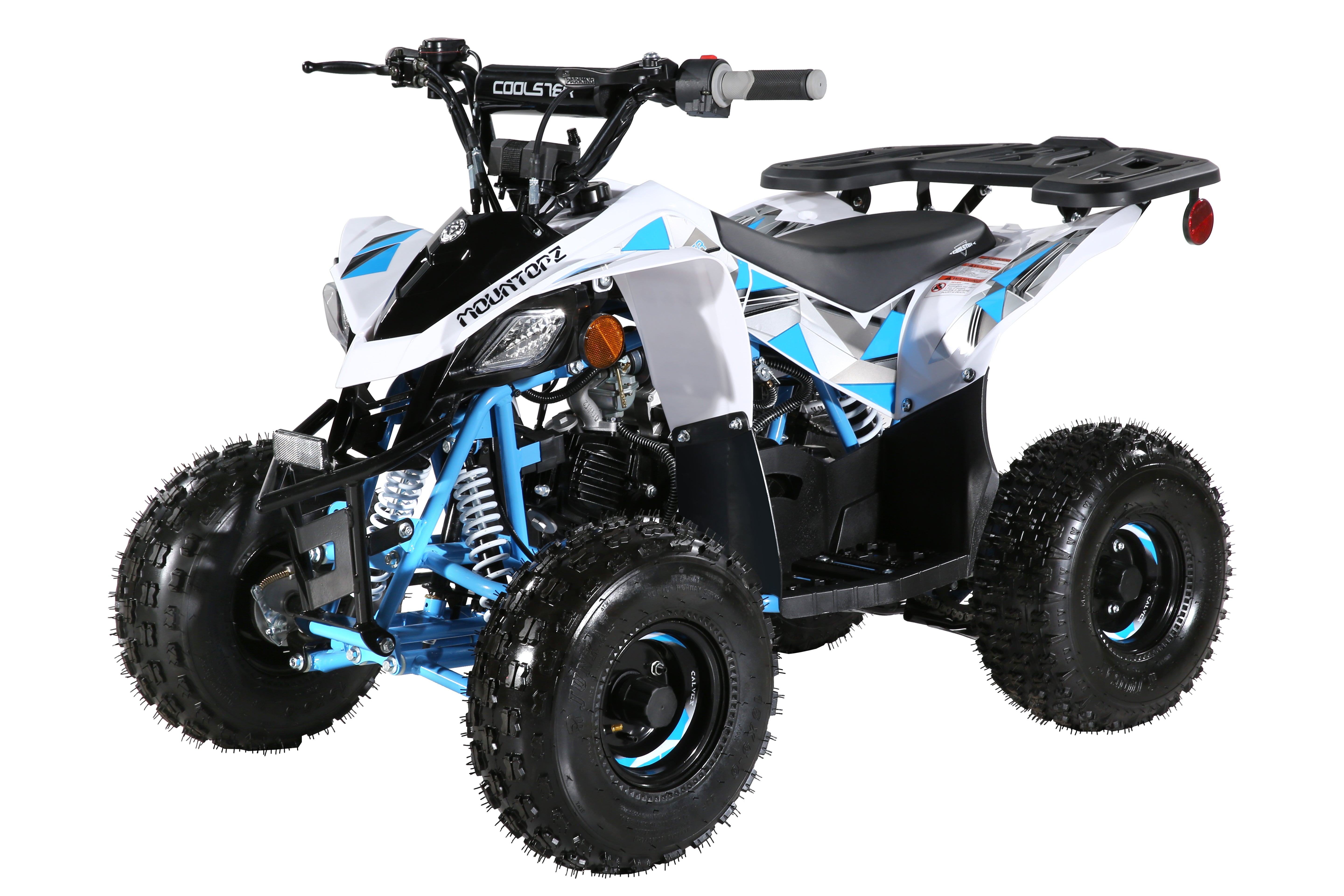 Coolster Gas Powered ATV with LED Lights, 110CC 4-Stroke Mini Gas 4 Wheeler with Front and Rear Disc Brake, with Speed Control Weight Support Up to 143 LBS, Max Speed 15mph