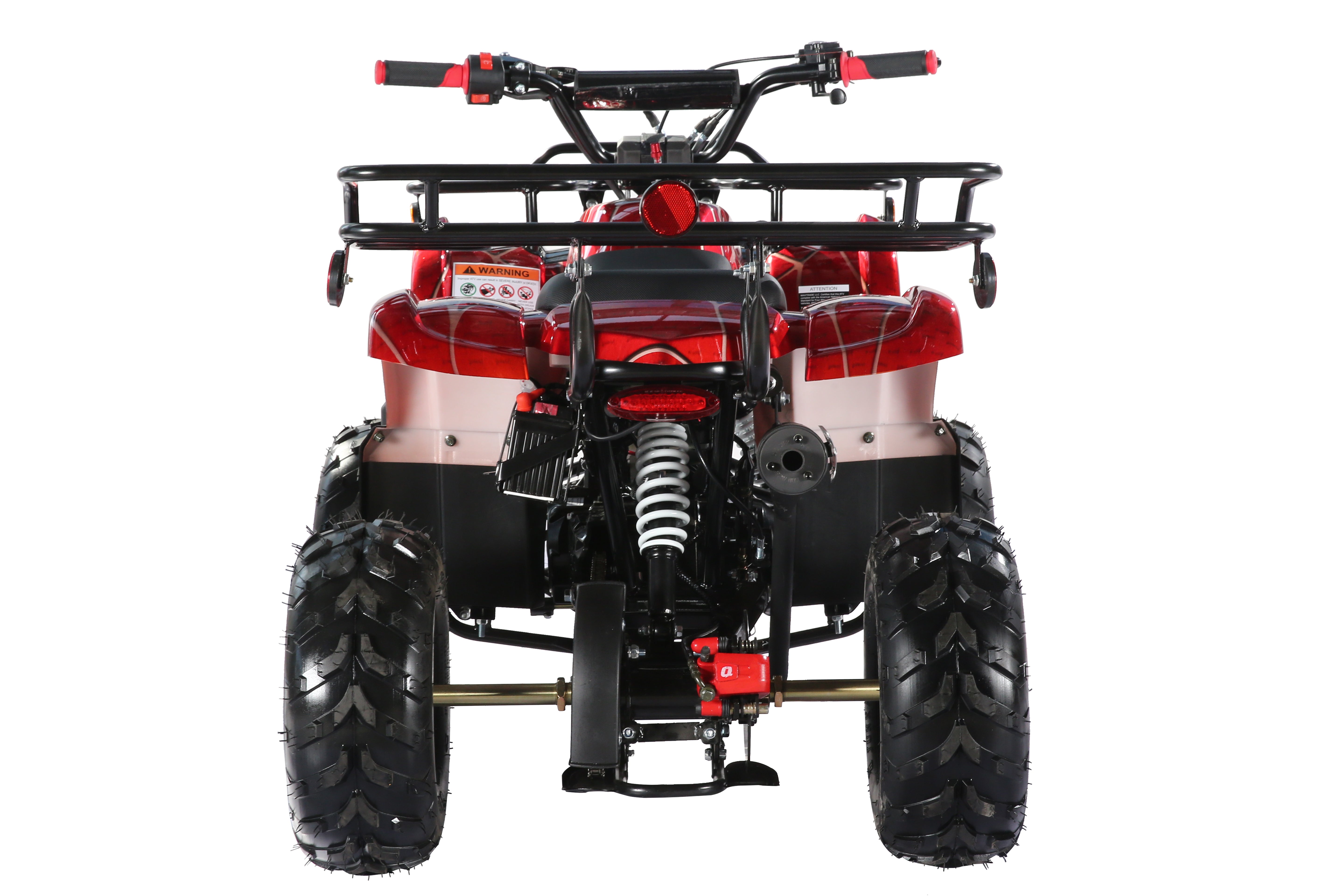 Coolster Gas ATV, 125CC 4-Stroke Mini Gas 4 Wheeler with Front and Rear Disc Brake, with Speed Control and LED Lights, Weight Support Up to 165 LBS, Max Speed 15mph