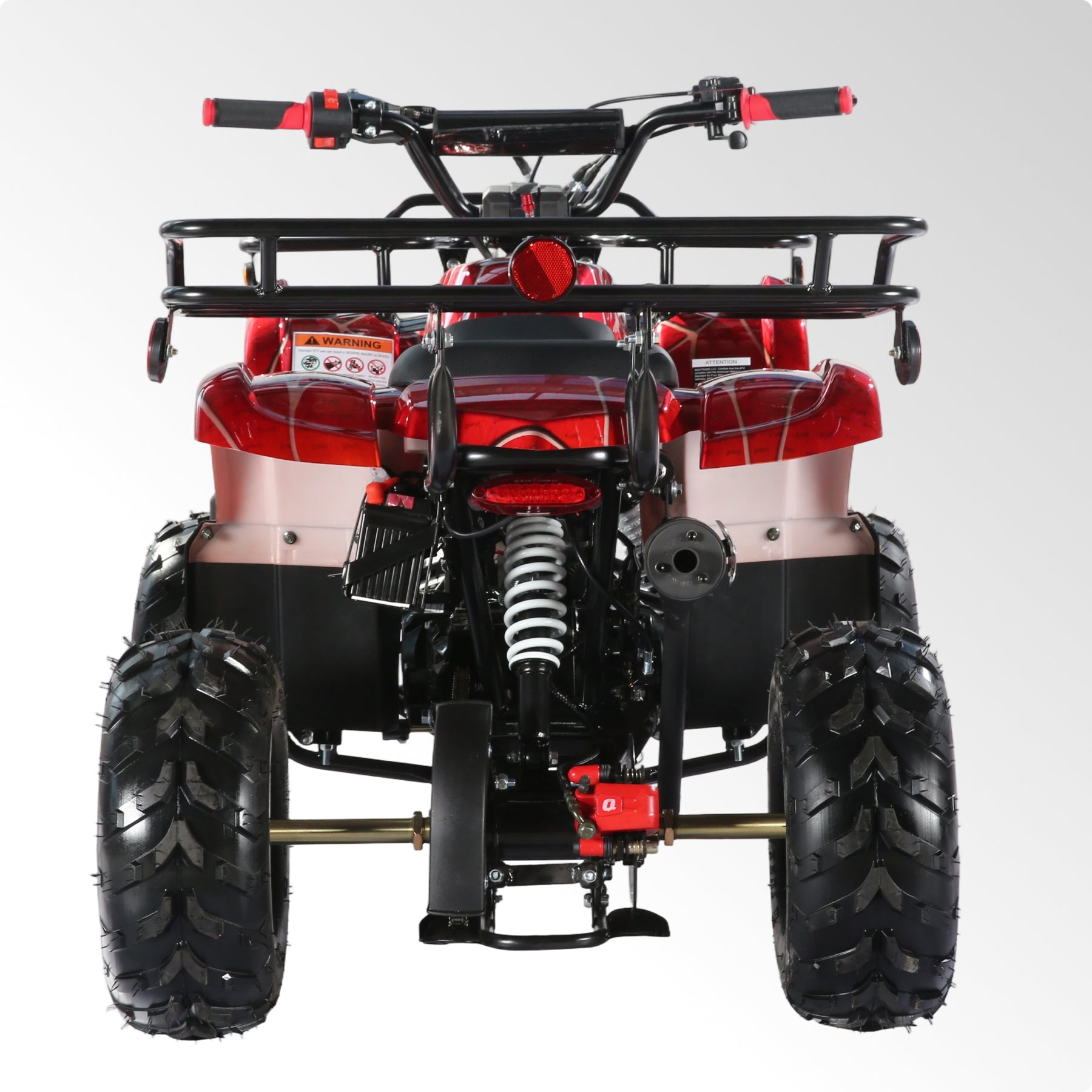 Coolster Gas ATV, 125CC 4-Stroke Mini Gas 4 Wheeler with Front and Rear Disc Brake, with Speed Control and LED Lights, Weight Support Up to 165 LBS, Max Speed 15mph