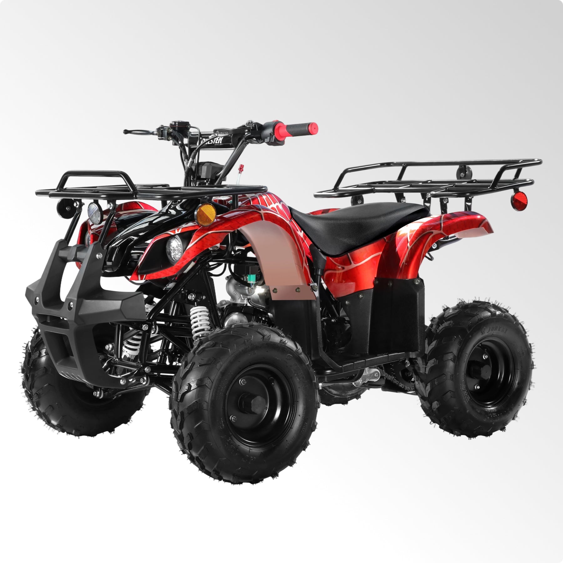 Coolster Gas ATV, 125CC 4-Stroke Mini Gas 4 Wheeler with Front and Rear Disc Brake, with Speed Control and LED Lights, Weight Support Up to 165 LBS, Max Speed 15mph