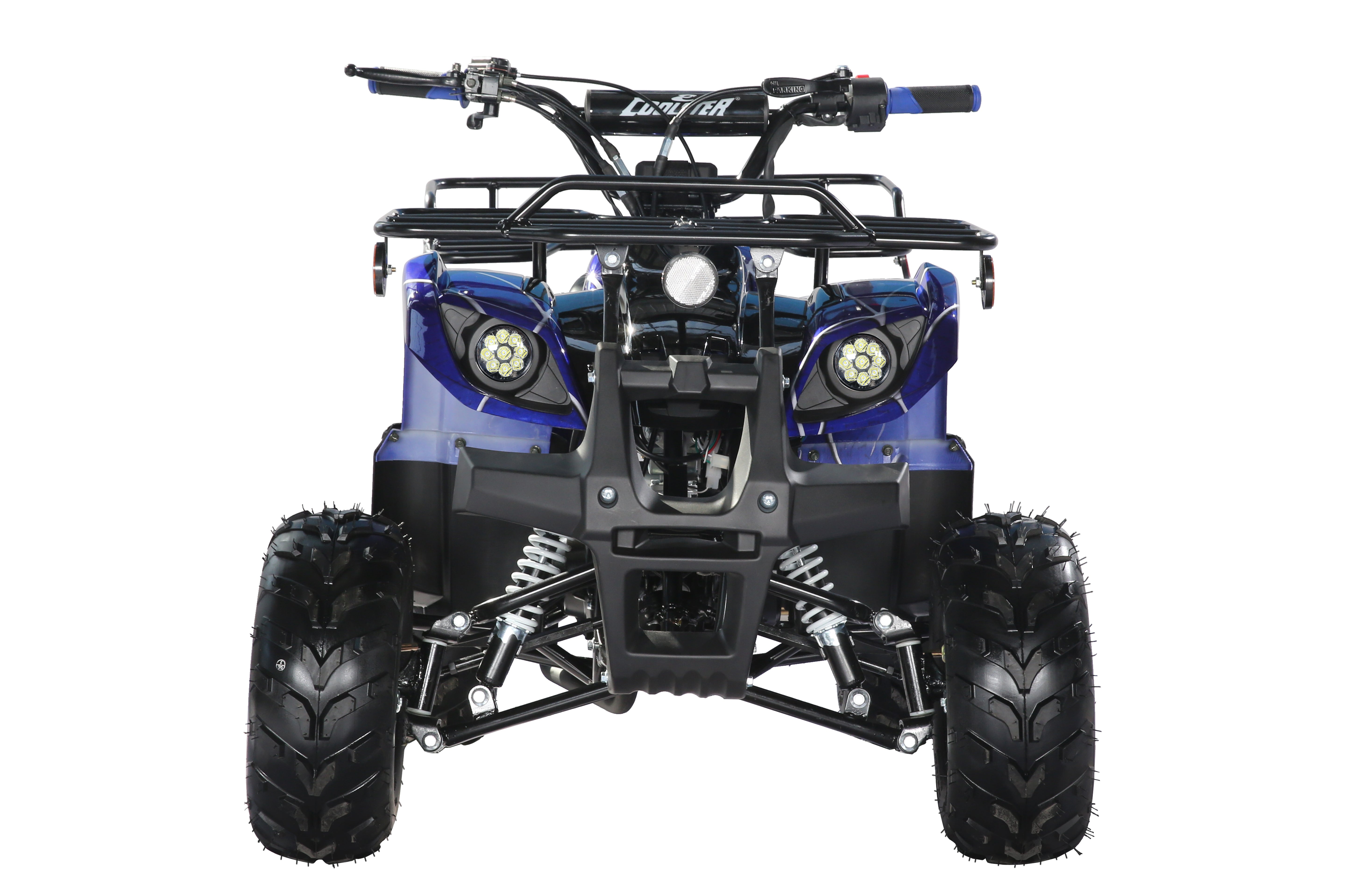 Coolster Gas ATV, 125CC 4-Stroke Mini Gas 4 Wheeler with Front and Rear Disc Brake, with Speed Control and LED Lights, Weight Support Up to 165 LBS, Max Speed 15mph