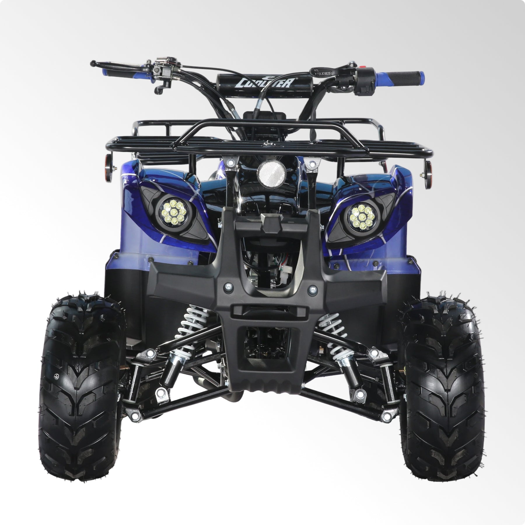 Coolster Gas ATV, 125CC 4-Stroke Mini Gas 4 Wheeler with Front and Rear Disc Brake, with Speed Control and LED Lights, Weight Support Up to 165 LBS, Max Speed 15mph