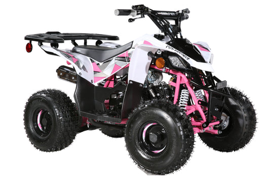 Coolster Gas Powered ATV with LED Lights, 110CC 4-Stroke Mini Gas 4 Wheeler with Front and Rear Disc Brake, with Speed Control Weight Support Up to 143 LBS, Max Speed 15mph