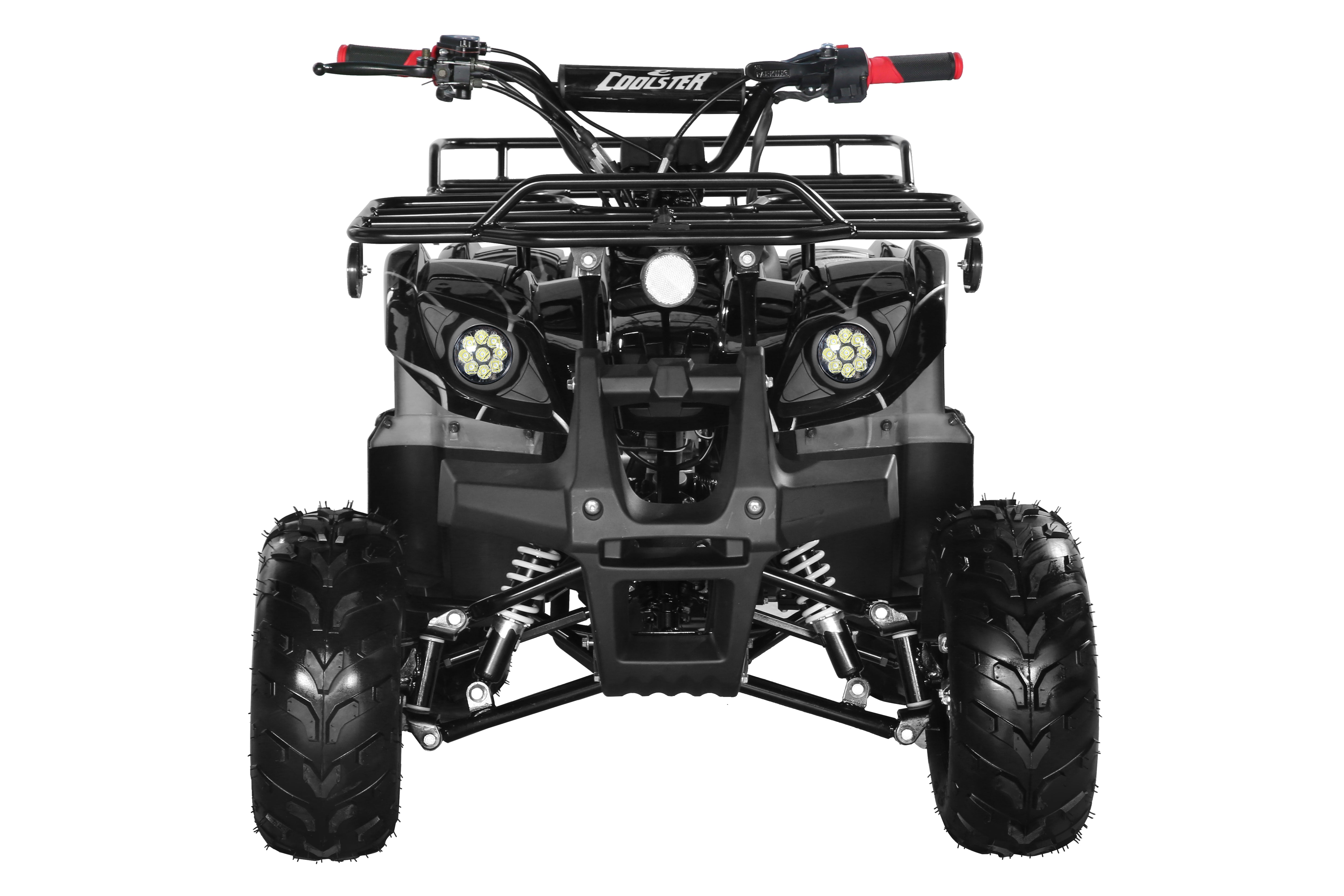 Coolster Gas ATV, 125CC 4-Stroke Mini Gas 4 Wheeler with Front and Rear Disc Brake, with Speed Control and LED Lights, Weight Support Up to 165 LBS, Max Speed 15mph