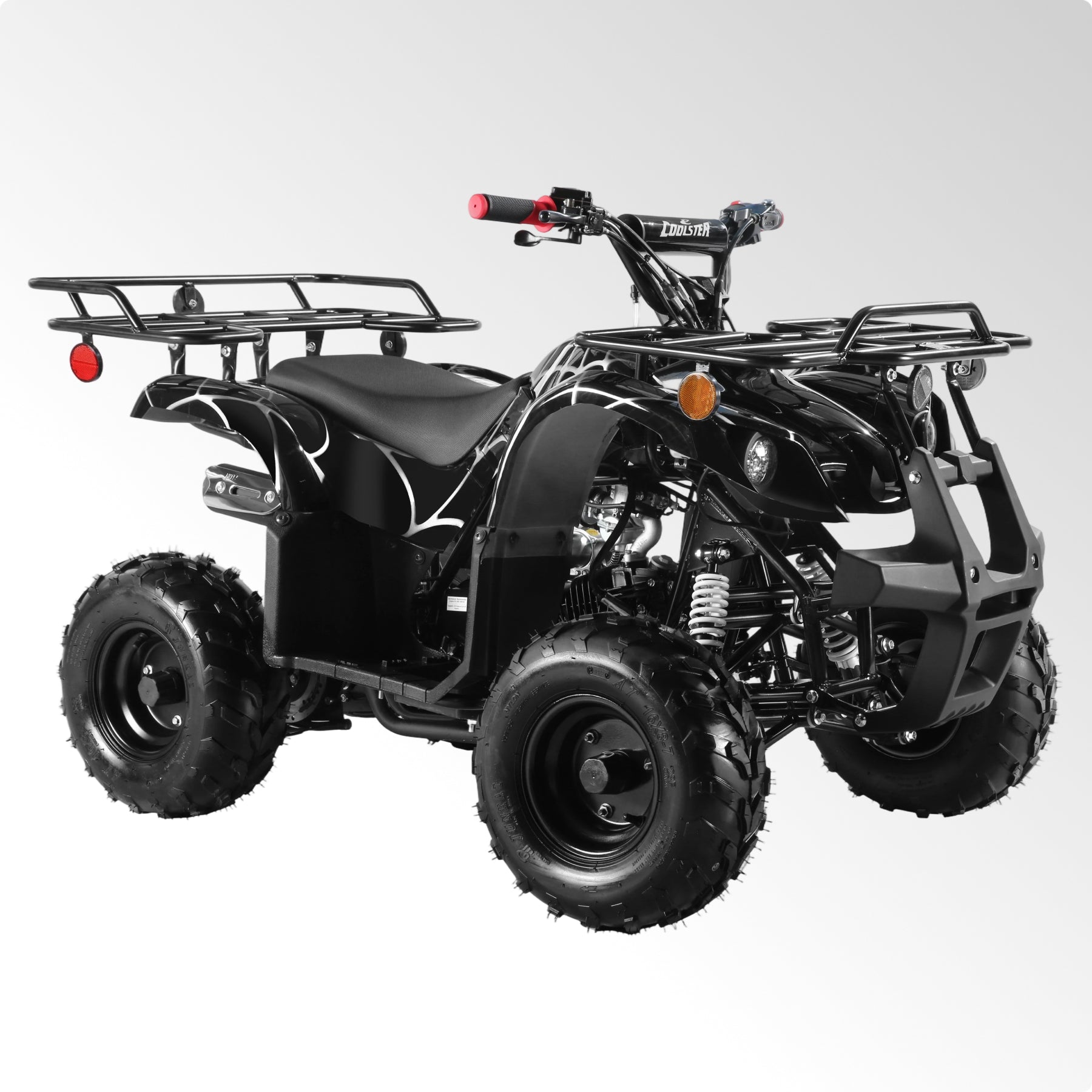 Coolster Gas ATV, 125CC 4-Stroke Mini Gas 4 Wheeler with Front and Rear Disc Brake, with Speed Control and LED Lights, Weight Support Up to 165 LBS, Max Speed 15mph