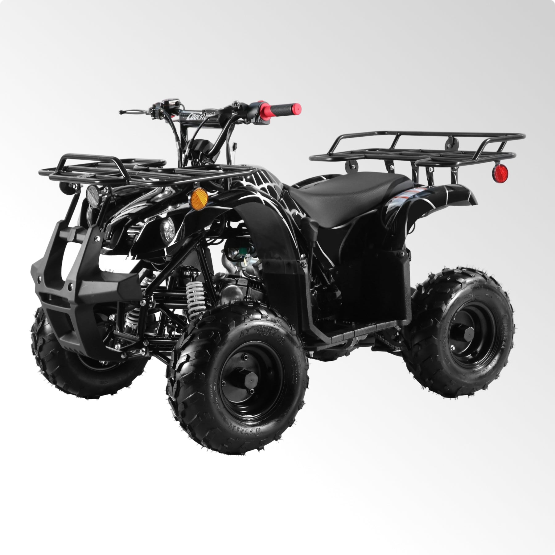 Coolster Gas ATV, 125CC 4-Stroke Mini Gas 4 Wheeler with Front and Rear Disc Brake, with Speed Control and LED Lights, Weight Support Up to 165 LBS, Max Speed 15mph