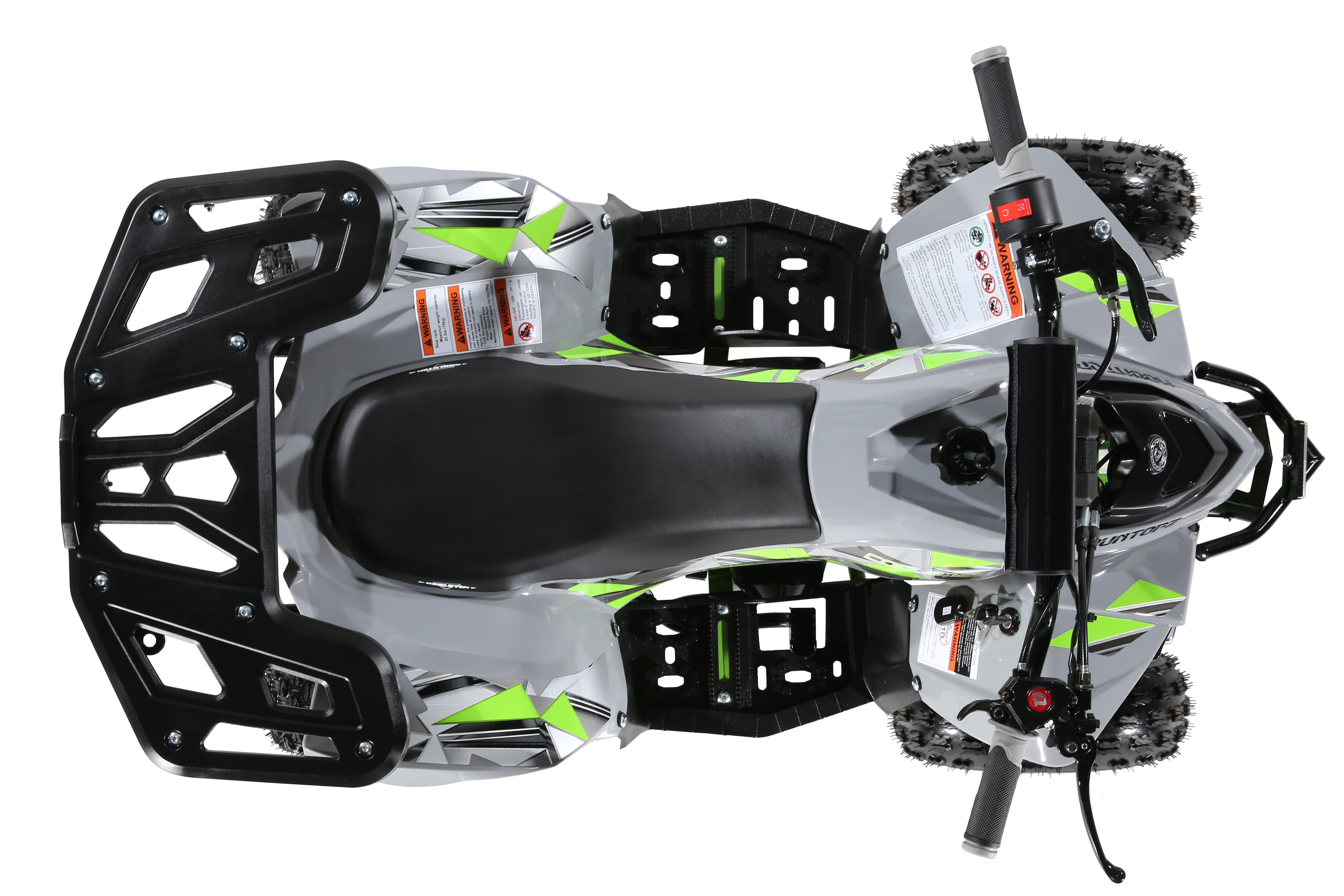 Coolster Gas Powered ATV with LED Lights, 110CC 4-Stroke Mini Gas 4 Wheeler with Front and Rear Disc Brake, with Speed Control Weight Support Up to 143 LBS, Max Speed 15mph