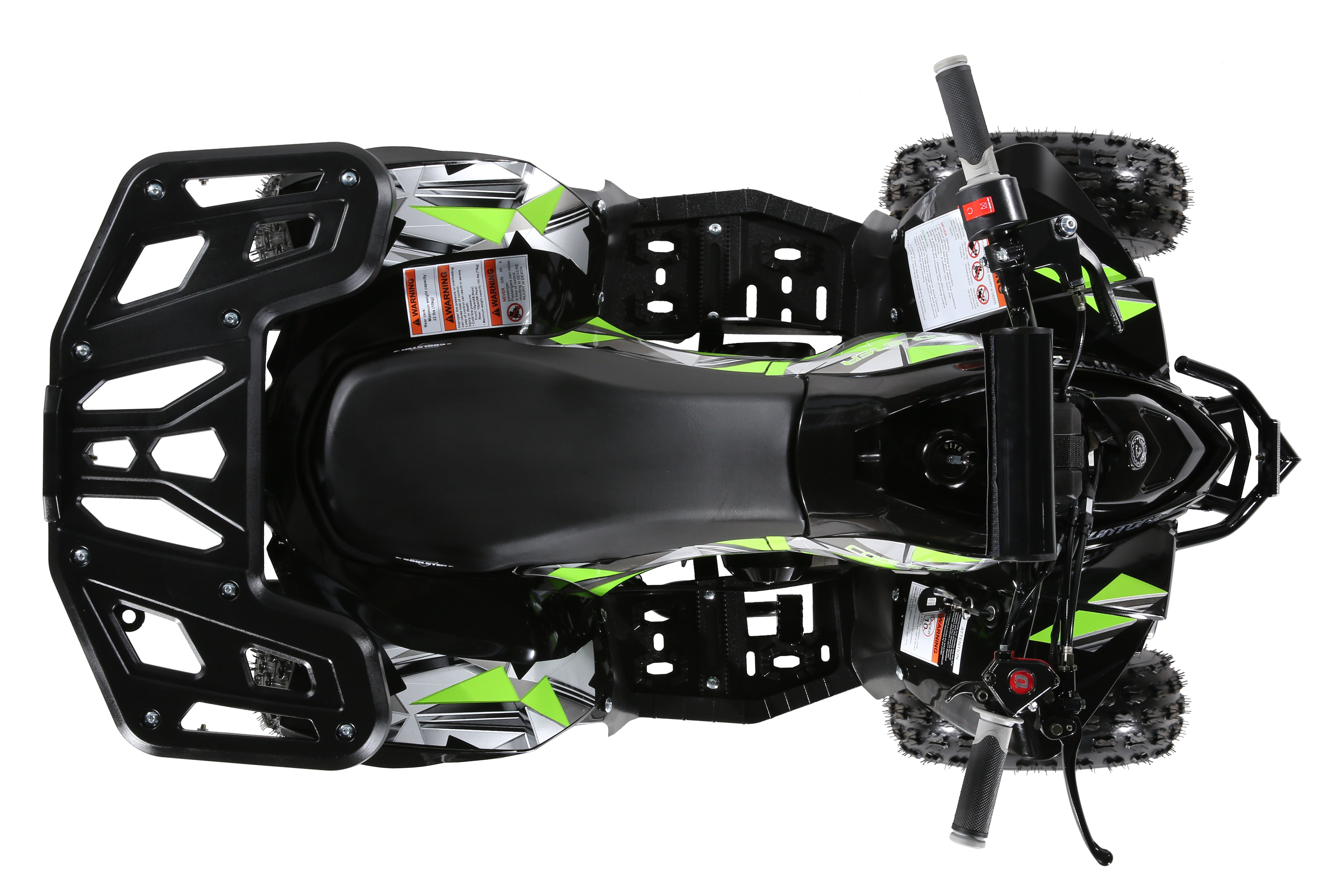 Coolster Gas Powered ATV with LED Lights, 110CC 4-Stroke Mini Gas 4 Wheeler with Front and Rear Disc Brake, with Speed Control Weight Support Up to 143 LBS, Max Speed 15mph